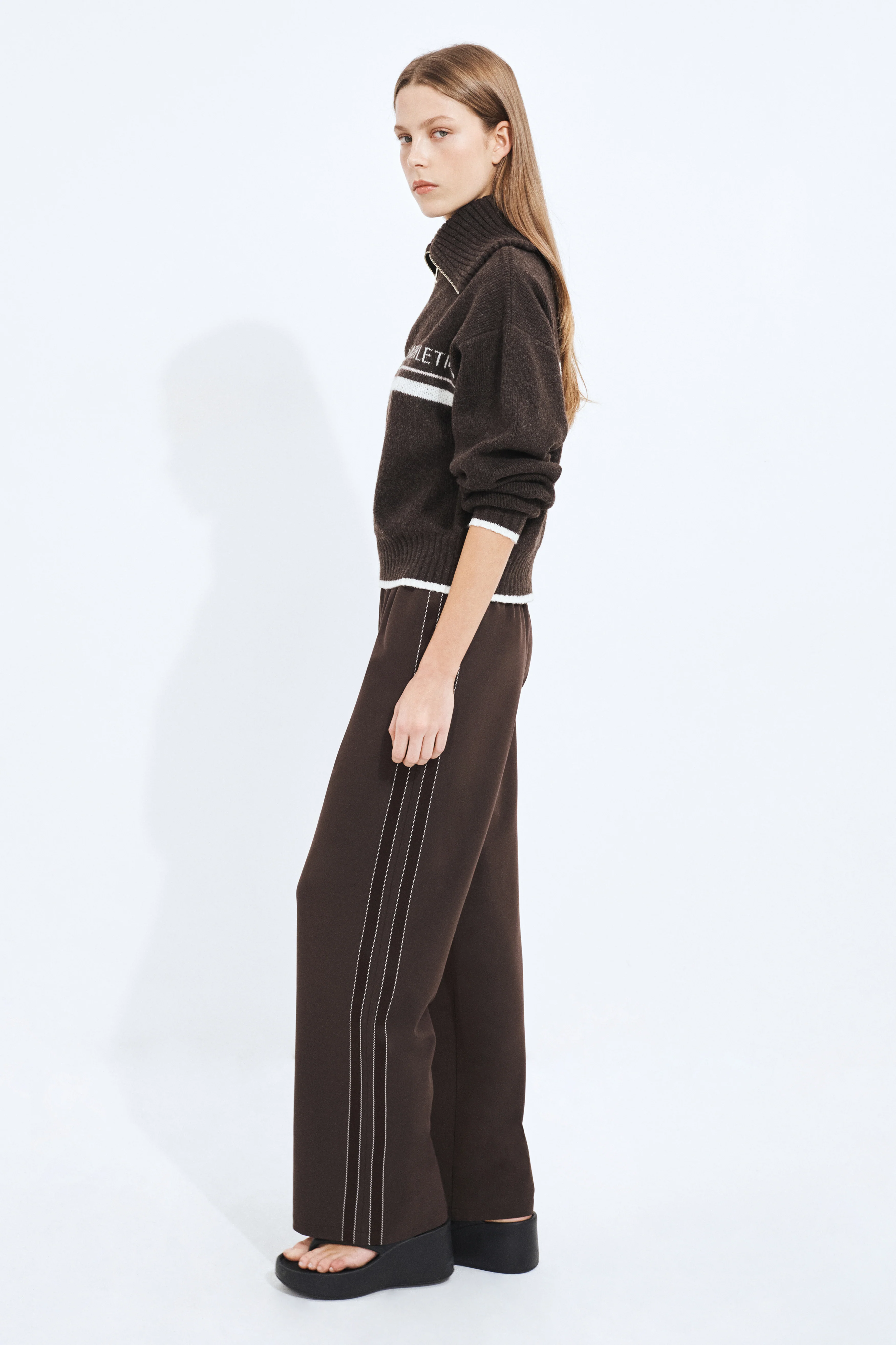 1/4 Zip Stripe Logo Knit - Image 3