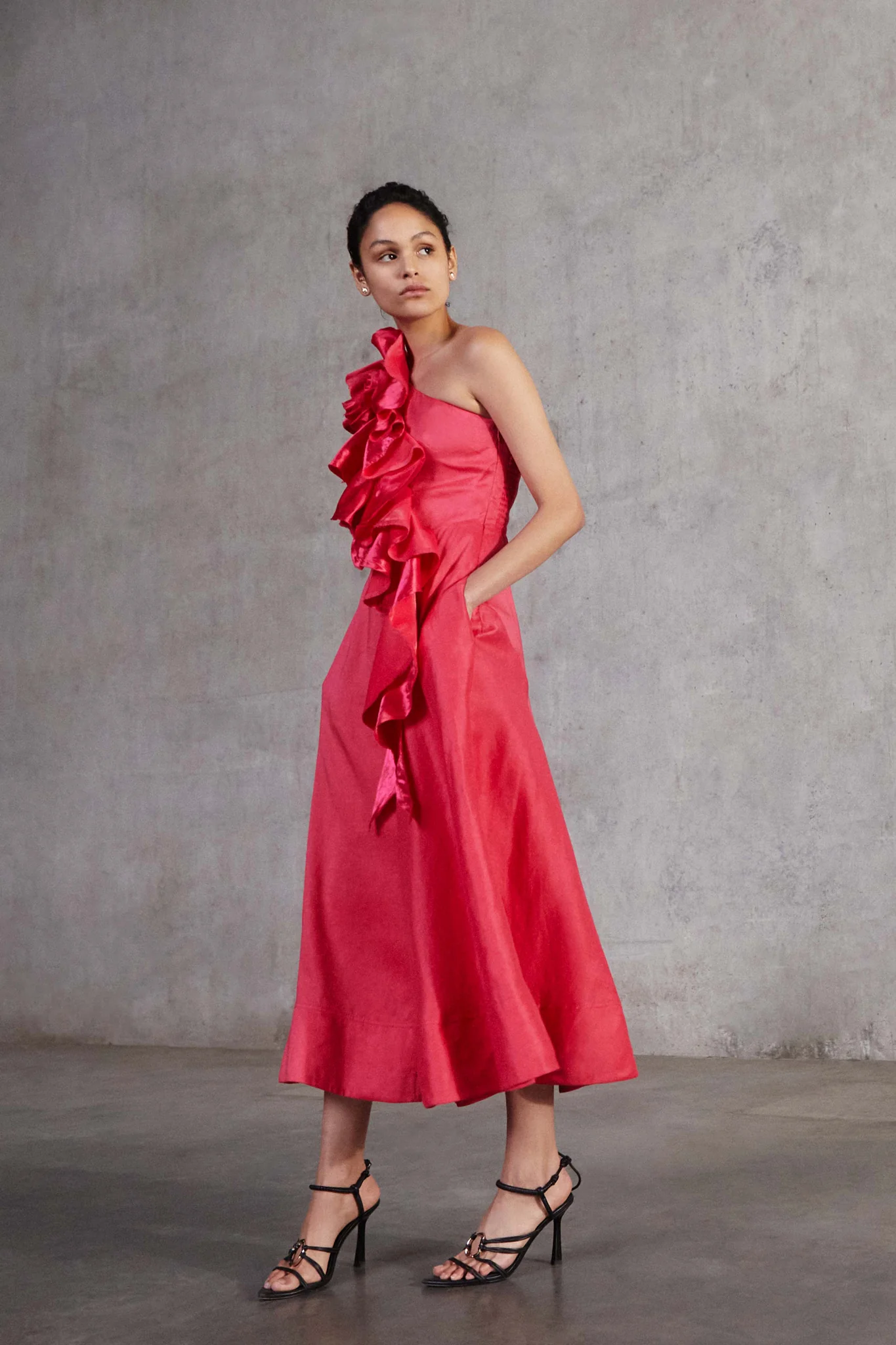 Adelia Ruffle Midi Dress - Image 6
