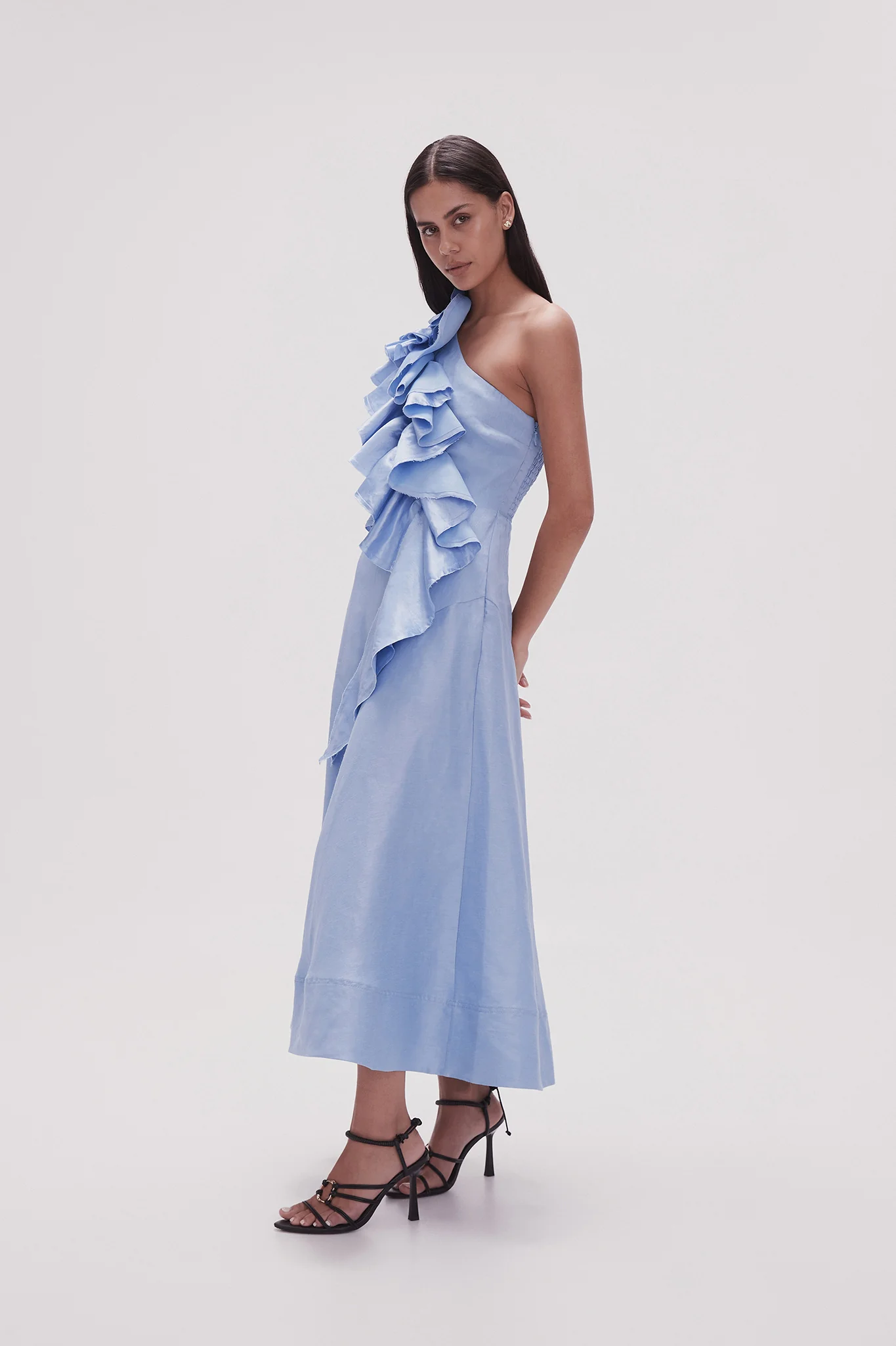 Adelia Ruffle Midi Dress - Image 4