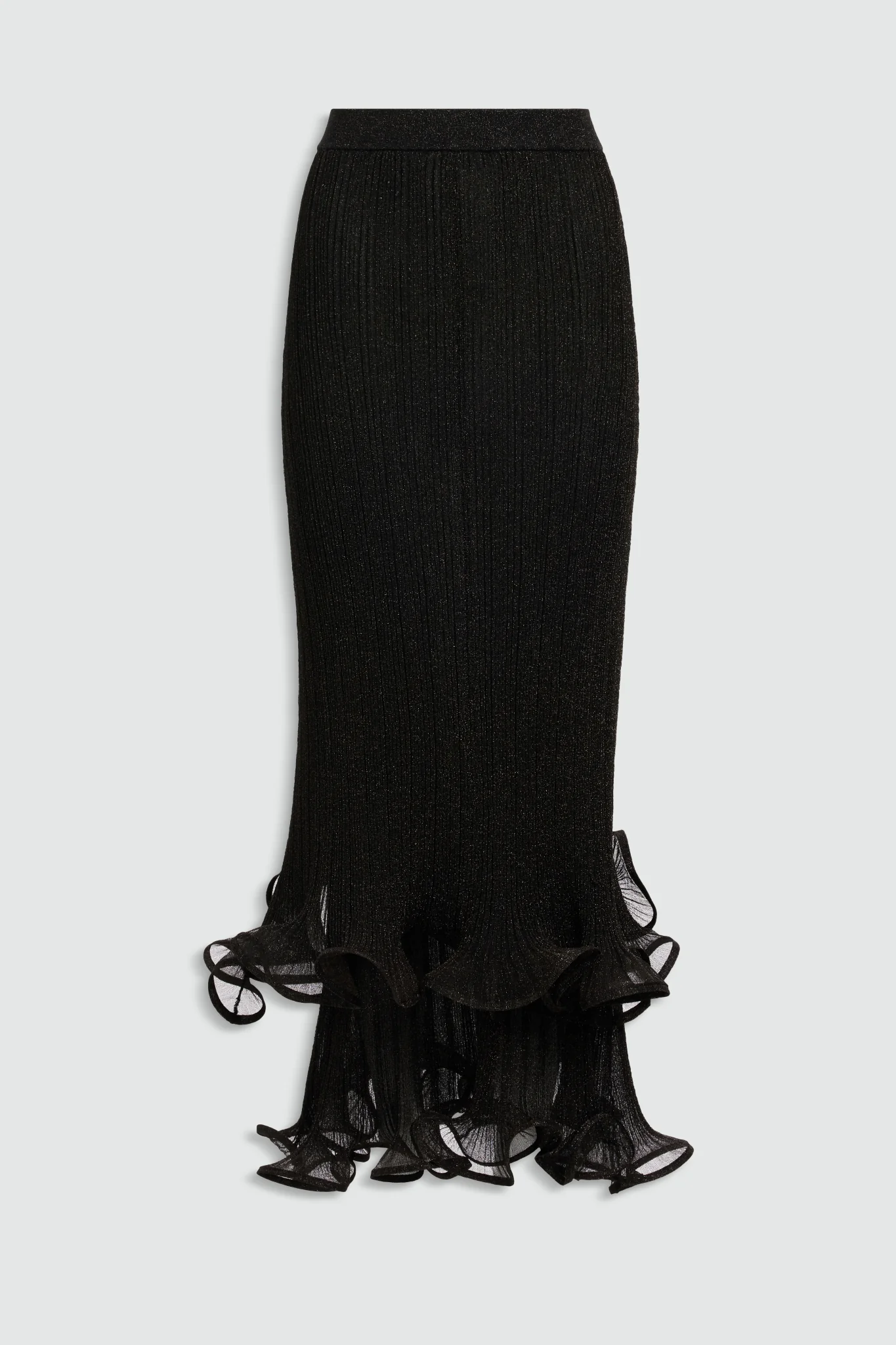 Agata Ruffle Knit Midi Skirt - Image 2