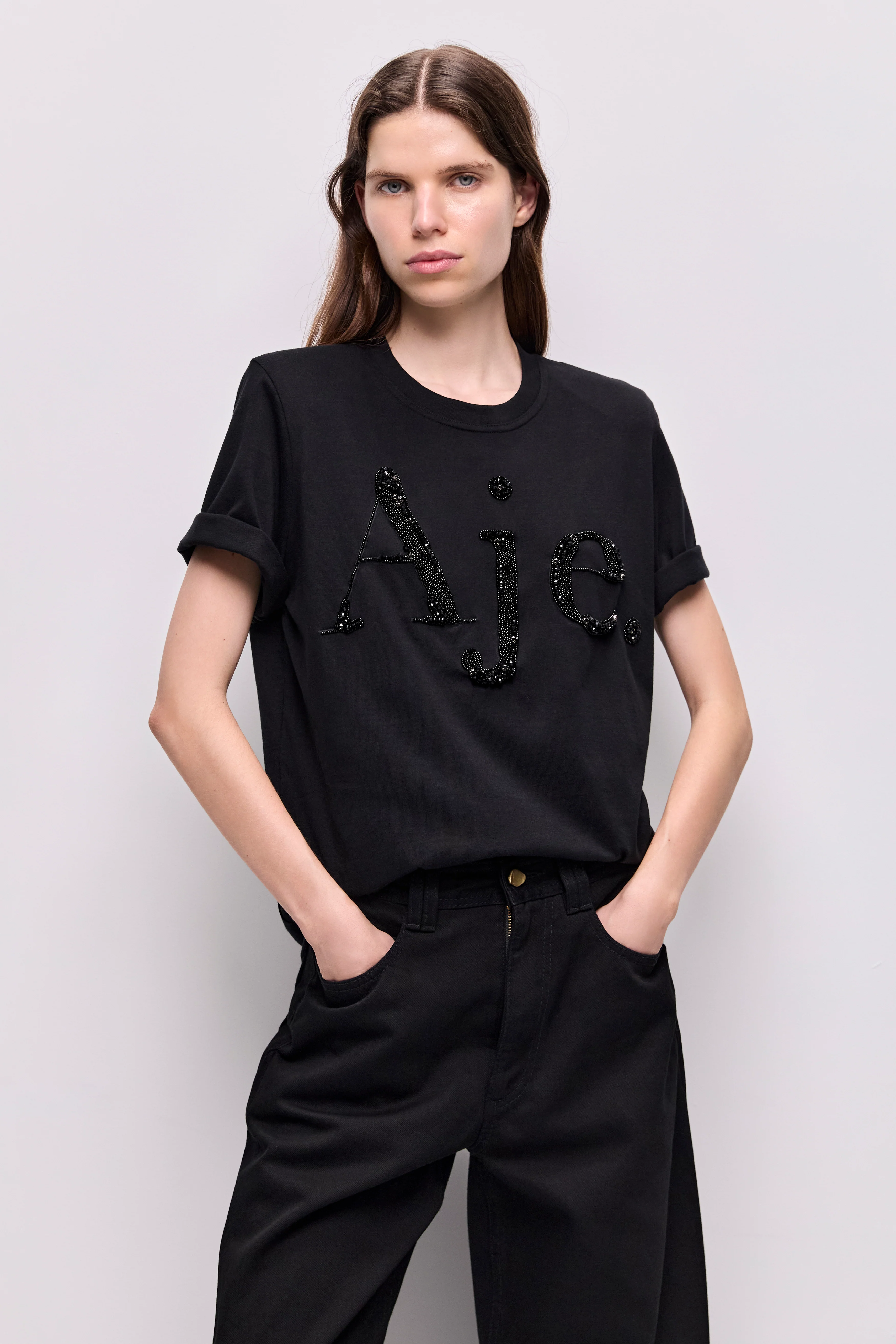 Aimee Beaded Logo Tee - Image 2