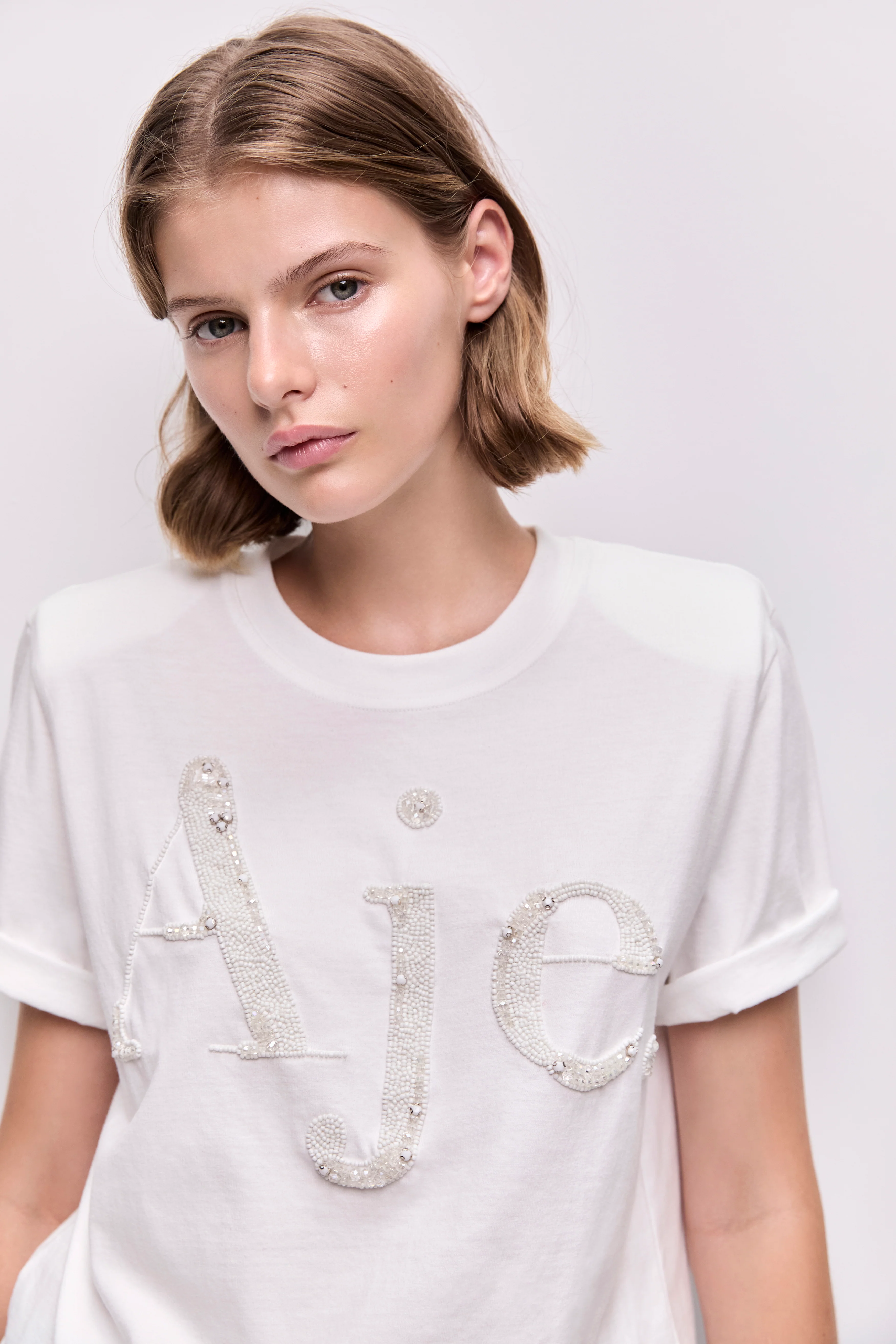 Aimee Beaded Logo Tee - Image 3