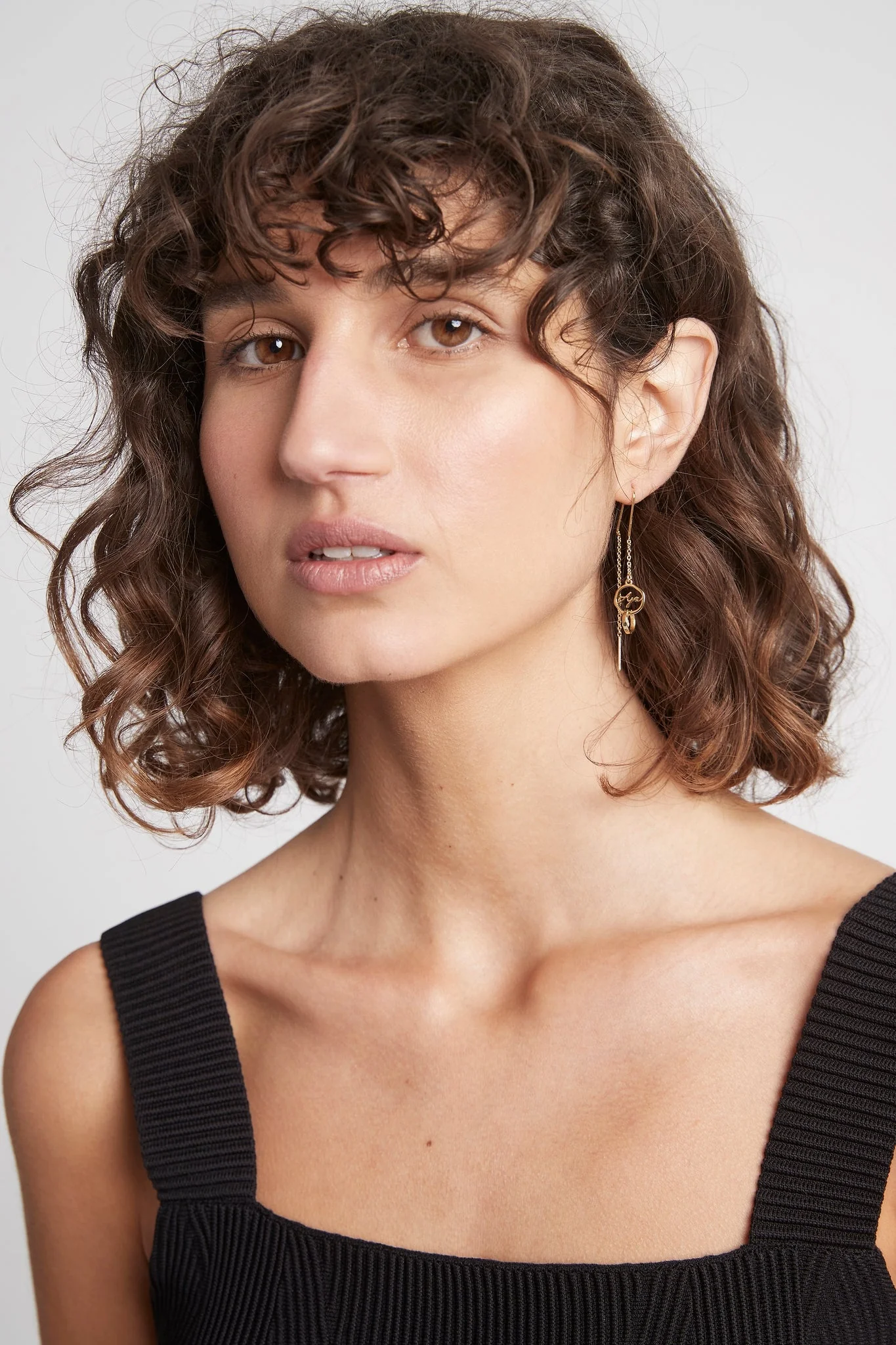 Aje Logo Circle Drop Chain Earring - Image 2