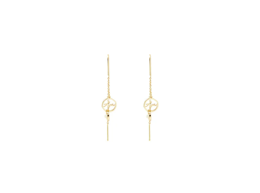 Aje Logo Circle Drop Chain Earring - Image 6