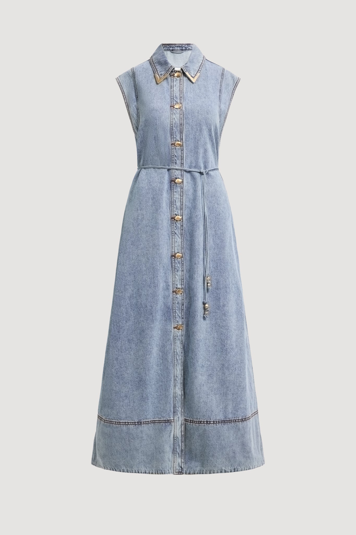 Amara Denim Maxi Dress - Image 2