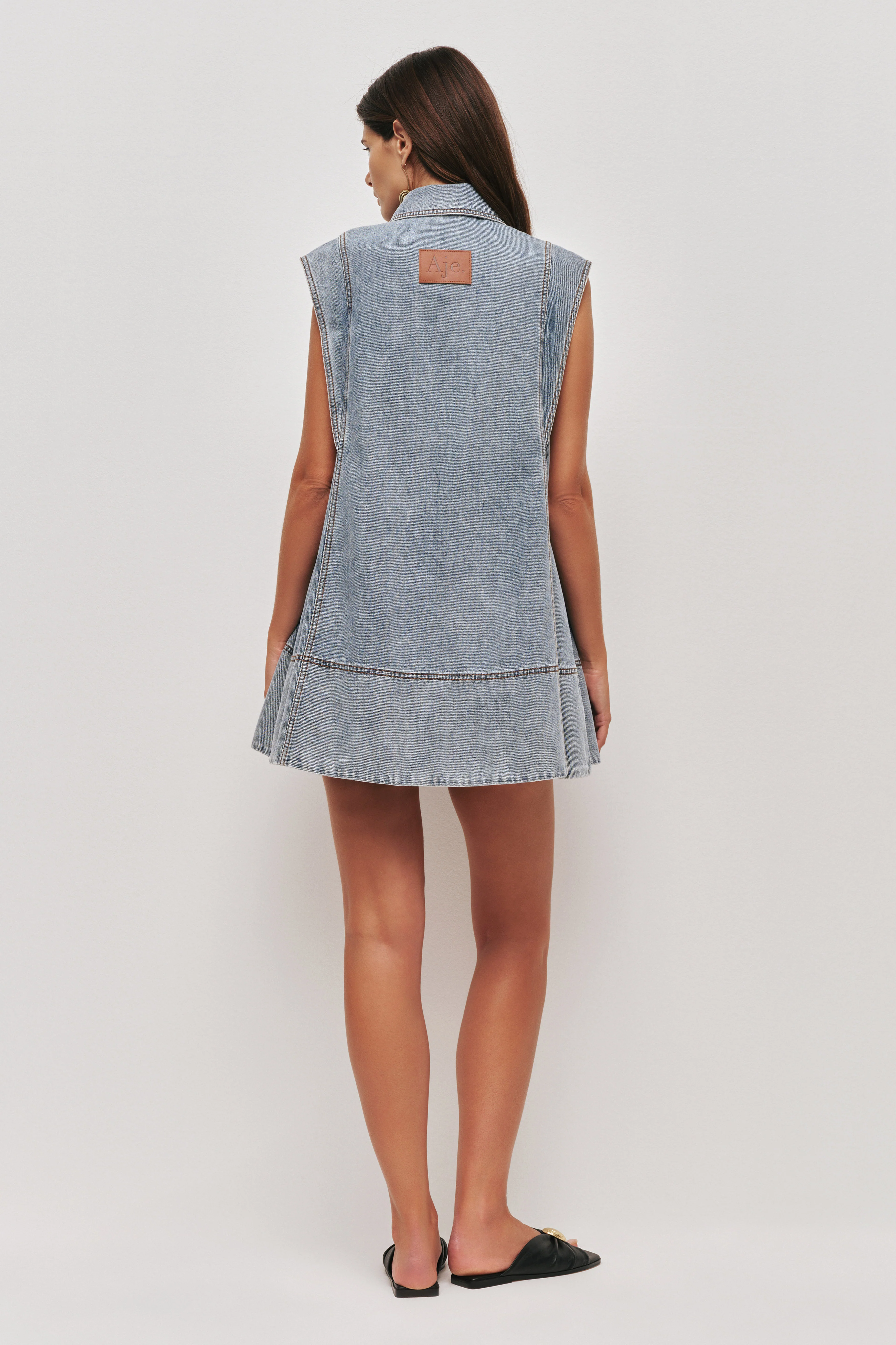 Amara Denim Mini Dress - Image 5