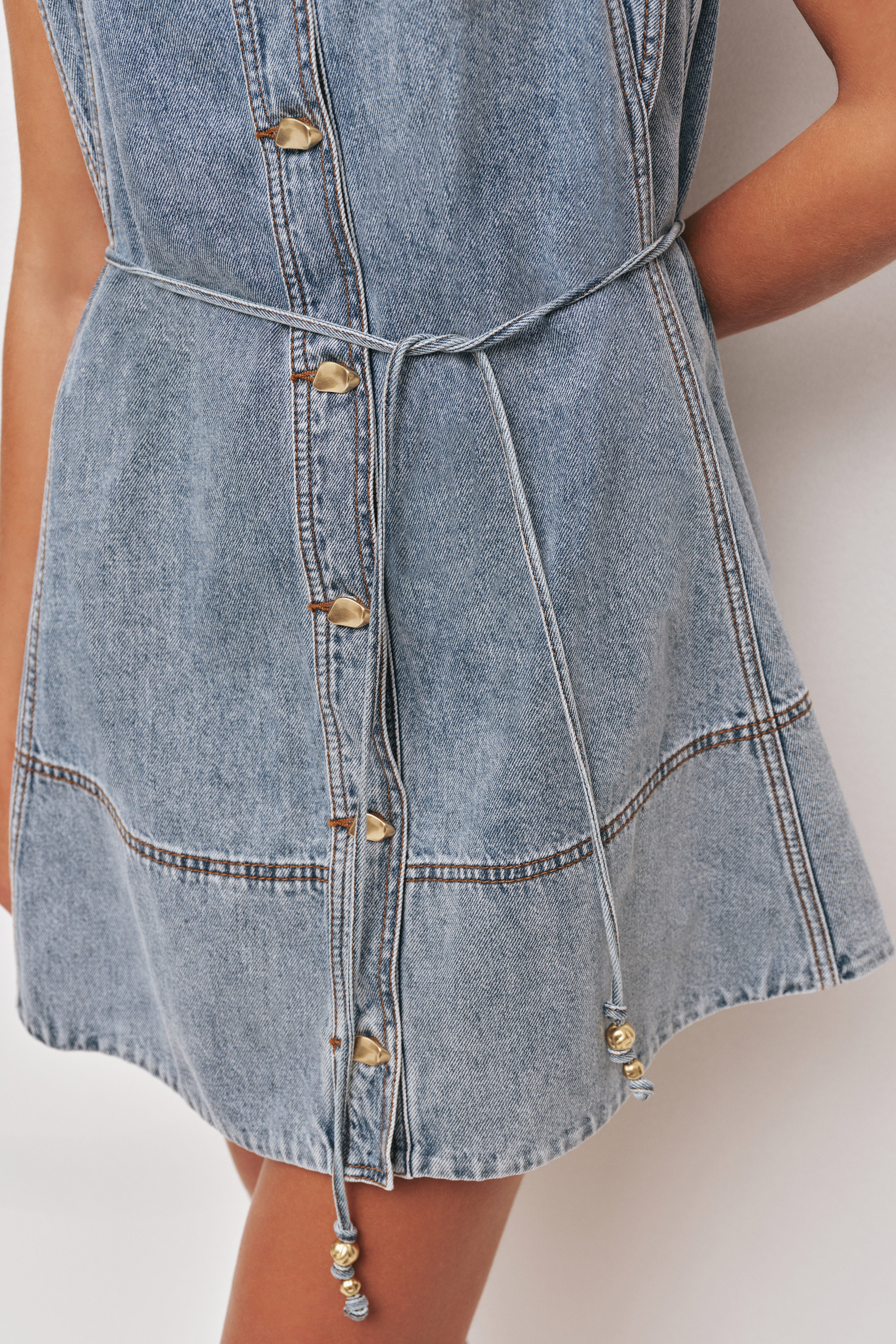 Amara Denim Mini Dress - Image 7
