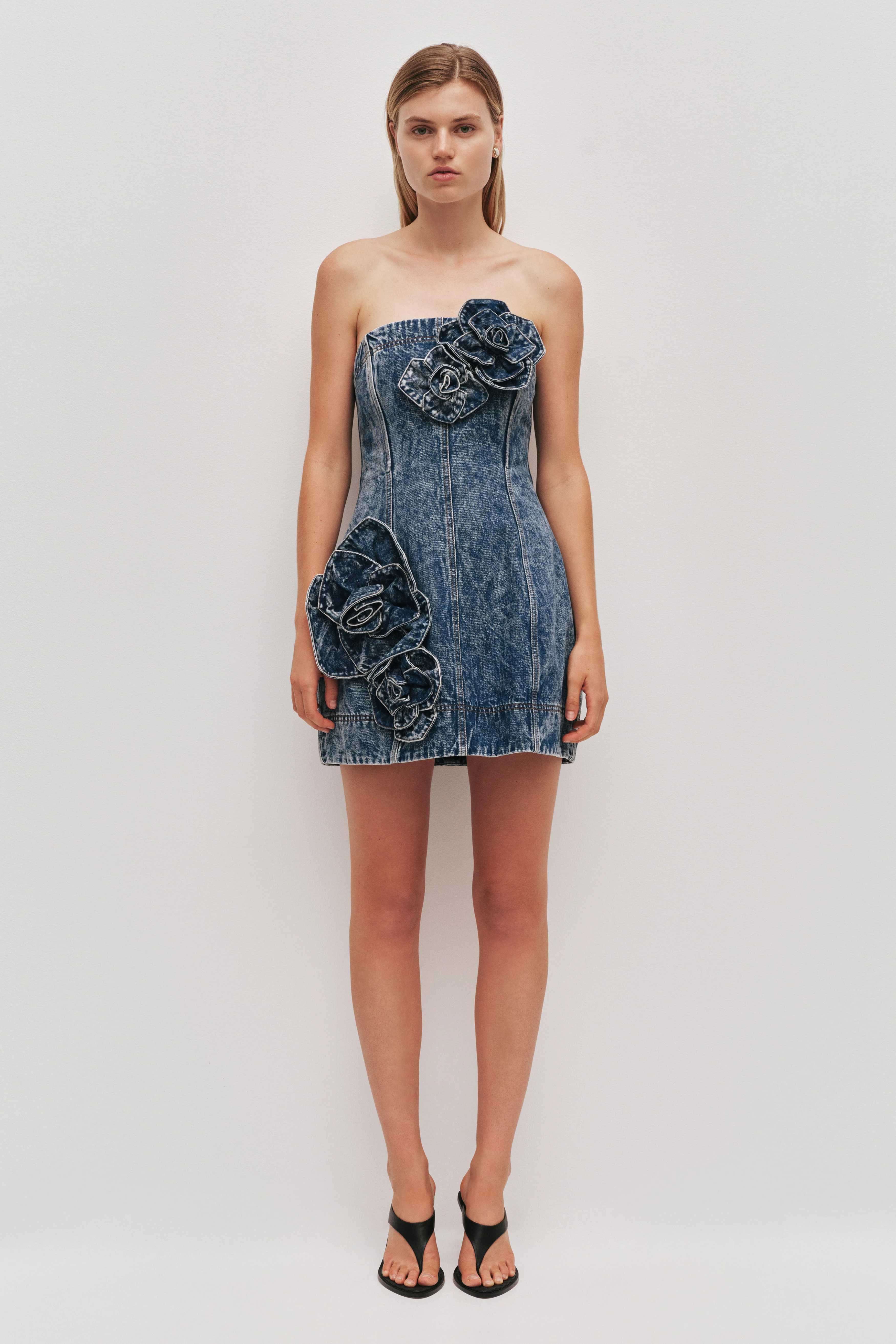 Angelina Denim Mini Dress - Image 9