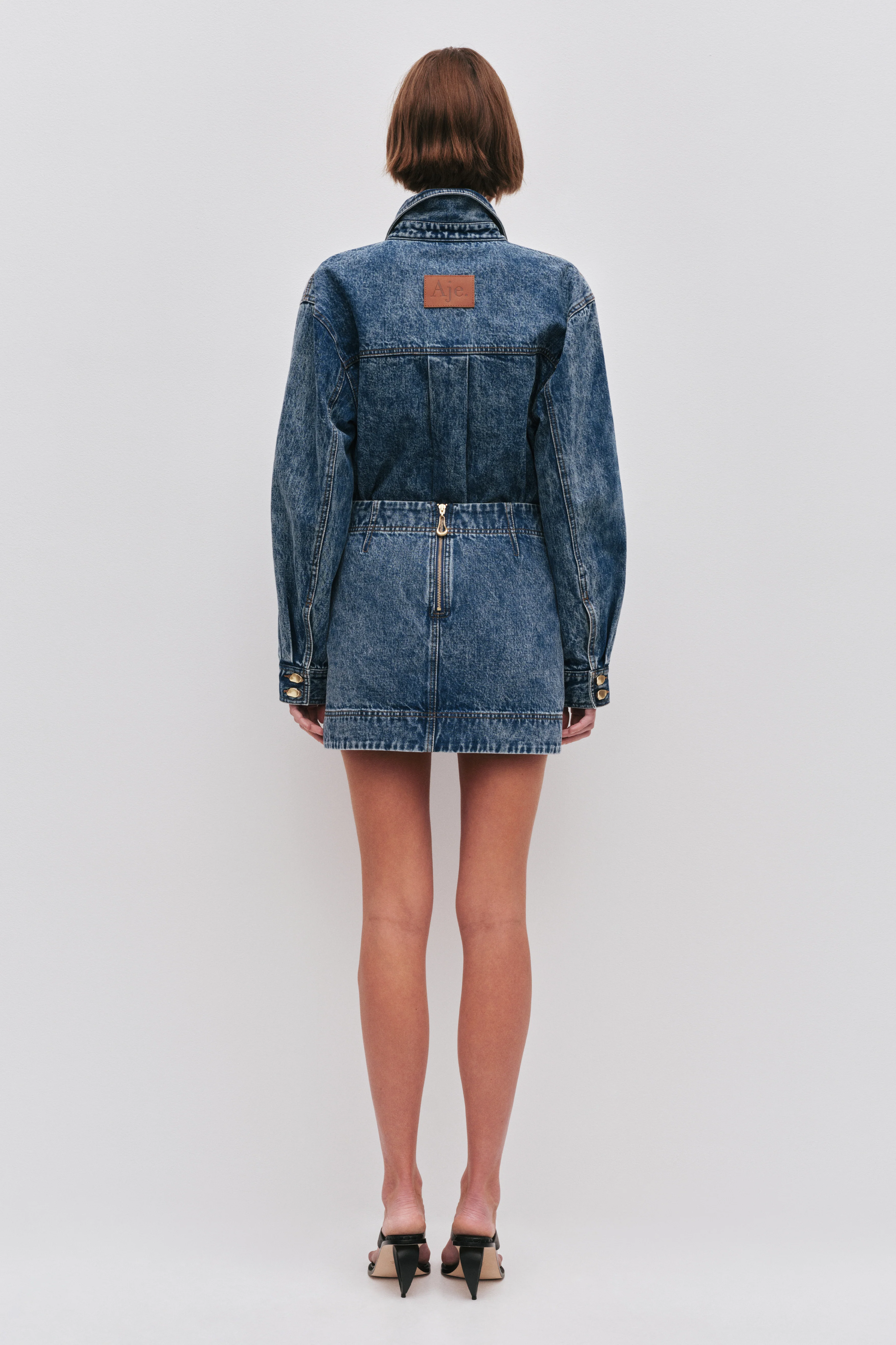 Angelina Denim Mini Skirt - Image 12