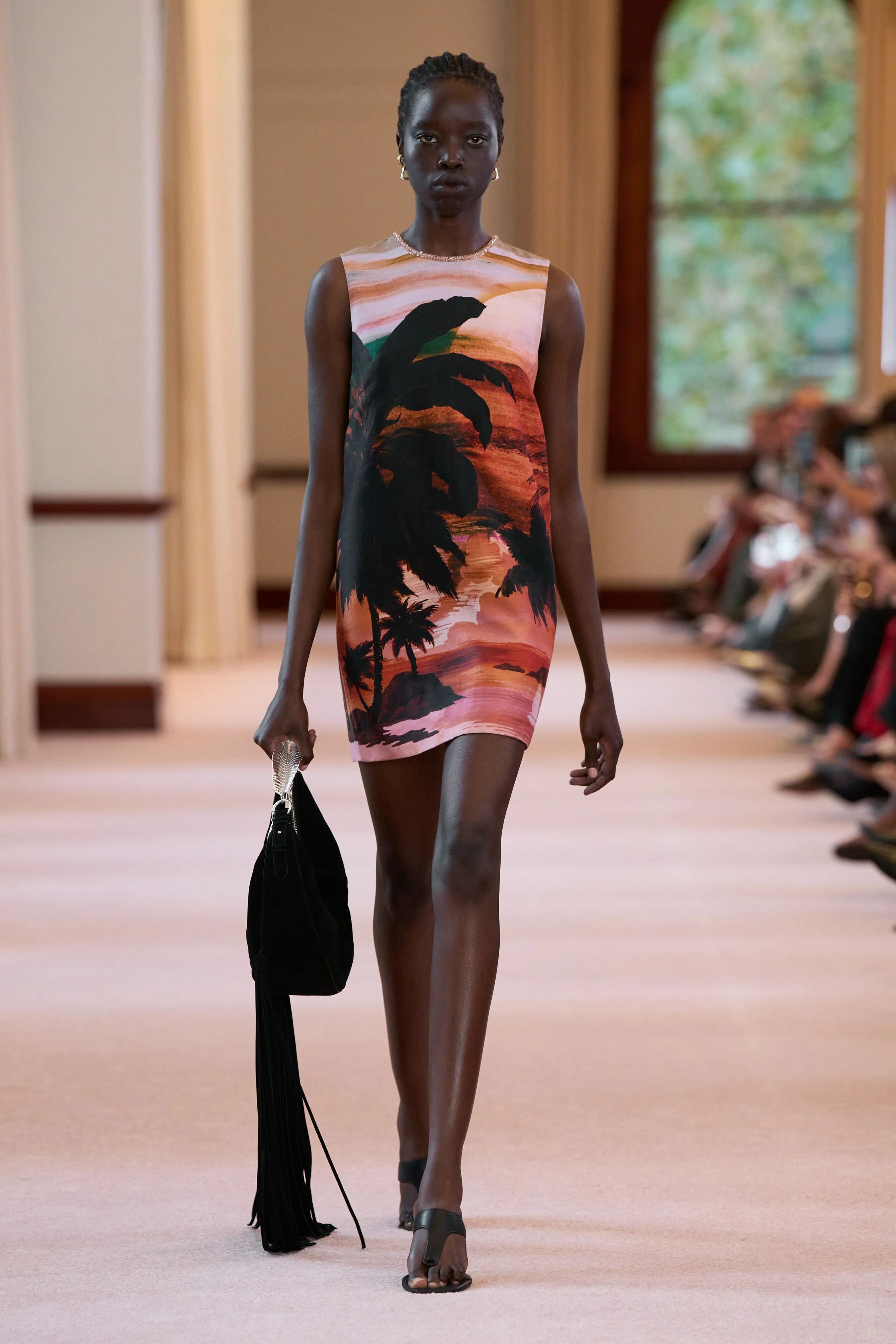 Leaf Suede Fringed Bag