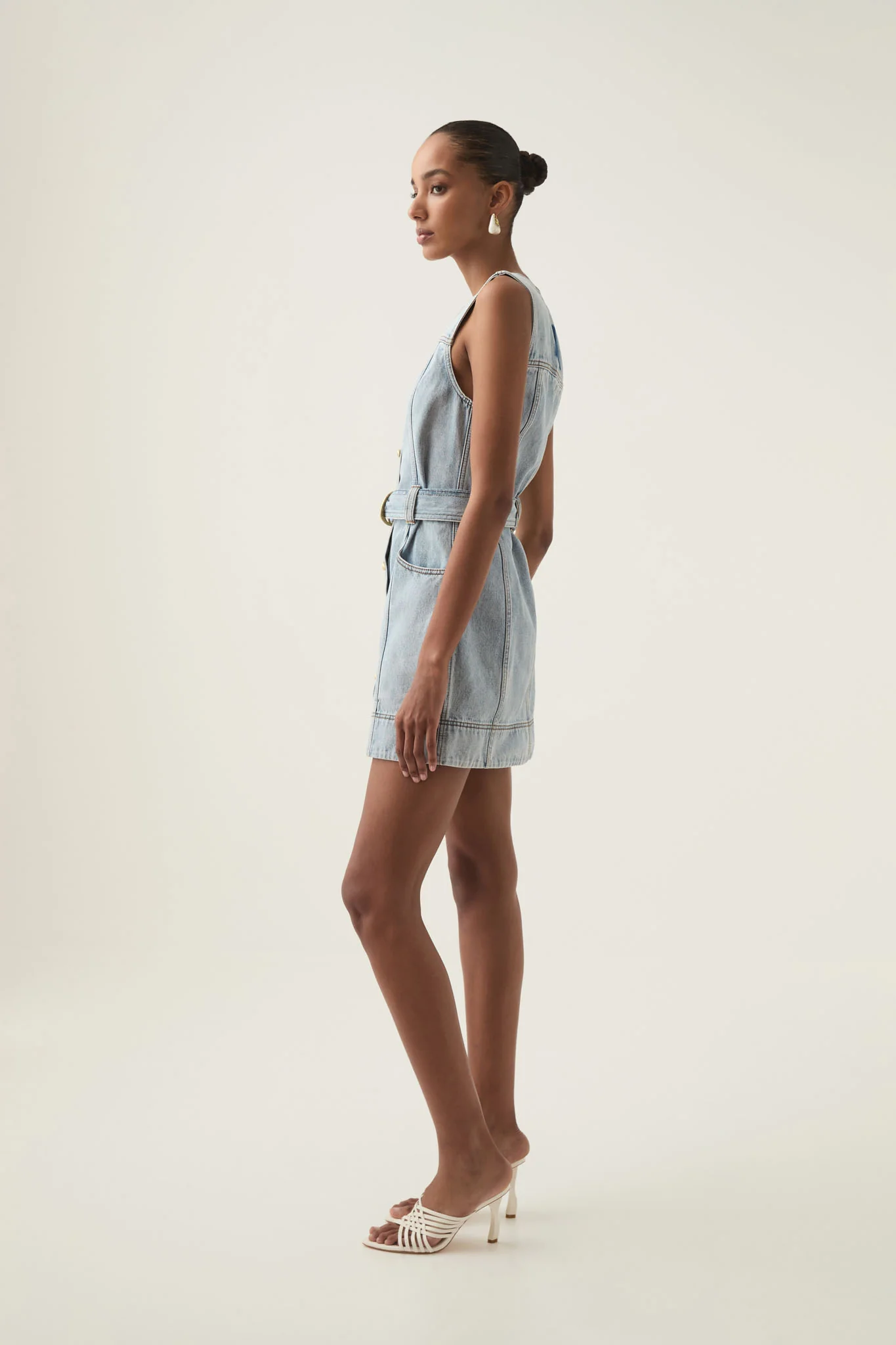 Aura Denim Mini Dress - Image 5