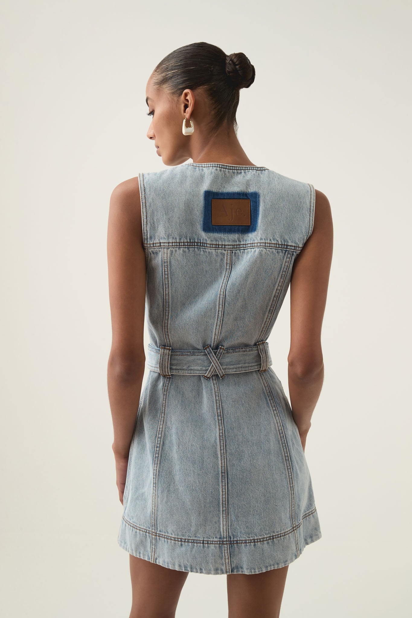 Aura Denim Mini Dress - Image 7