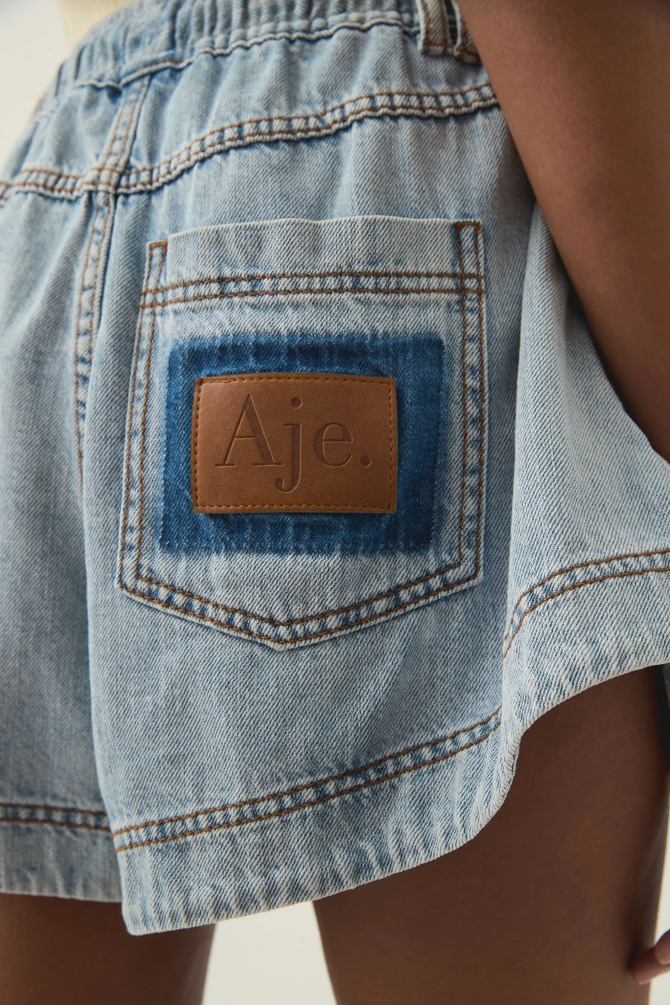 Aura Flared Denim Short - Image 7