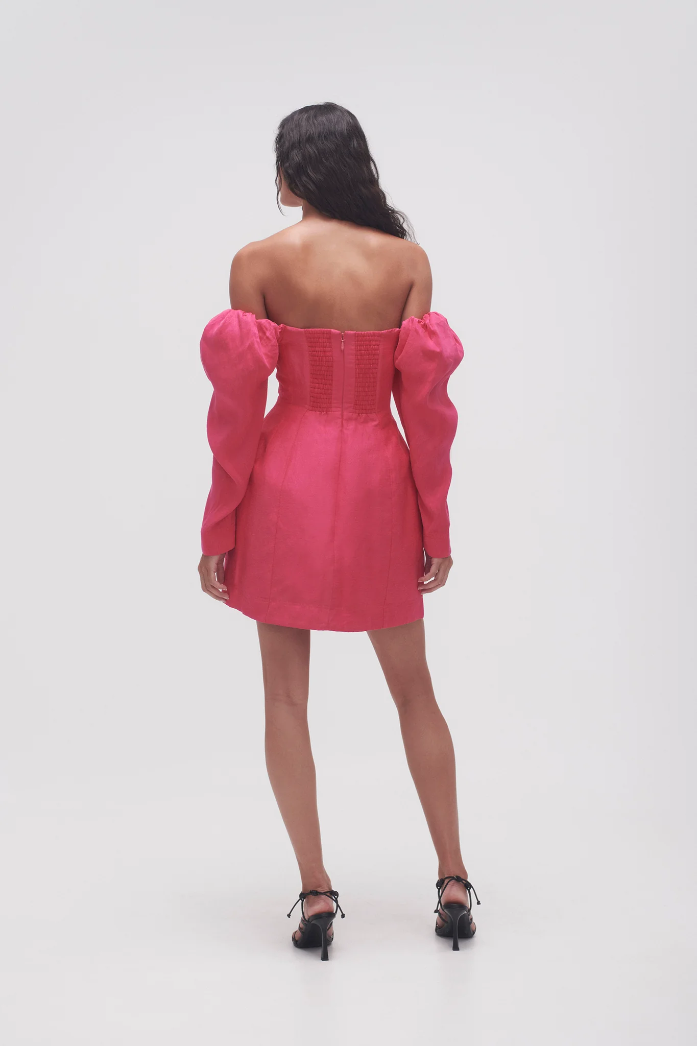 Baret Sleeved Mini Dress - Image 5