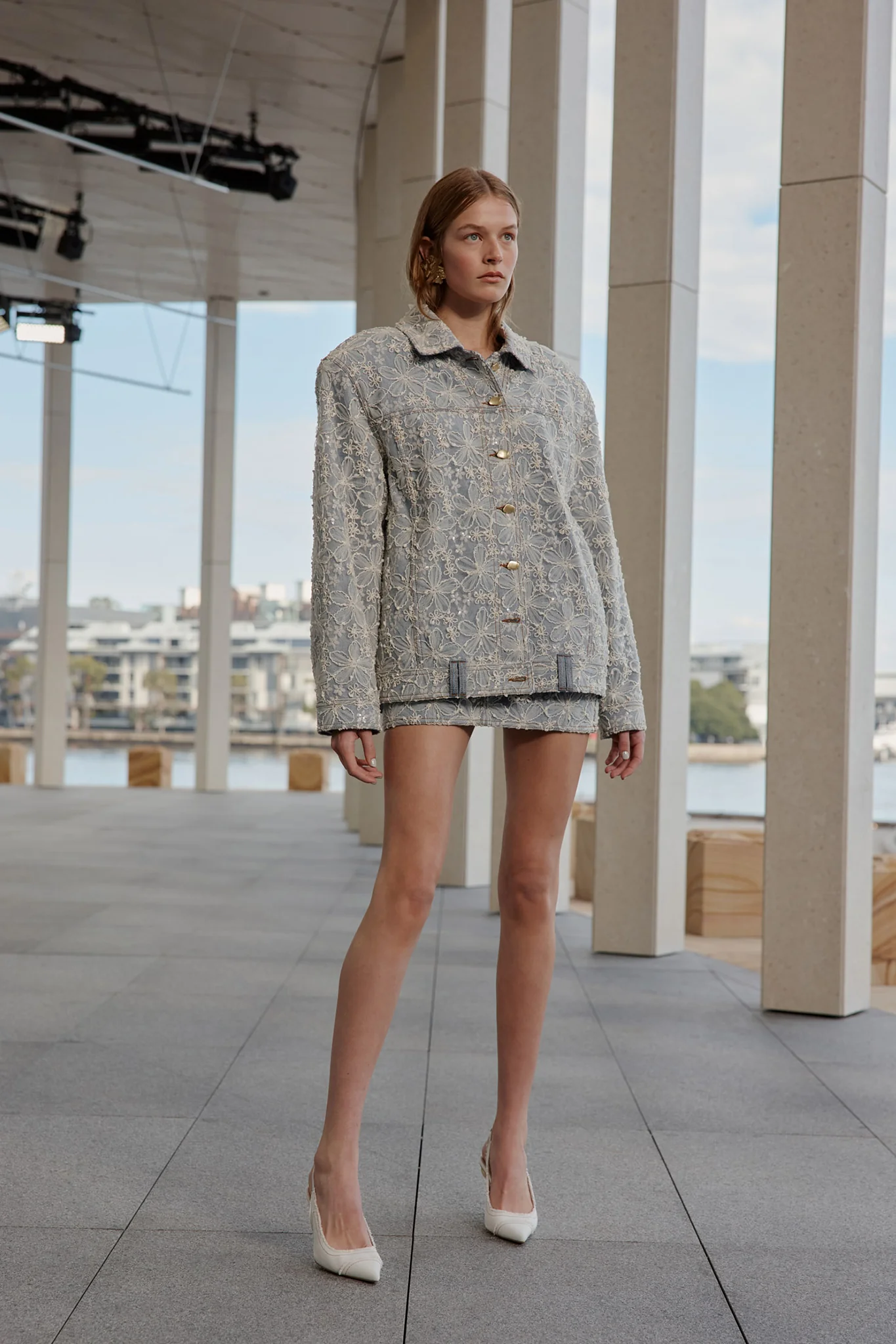 Bloom Lace Denim Skirt - Image 9
