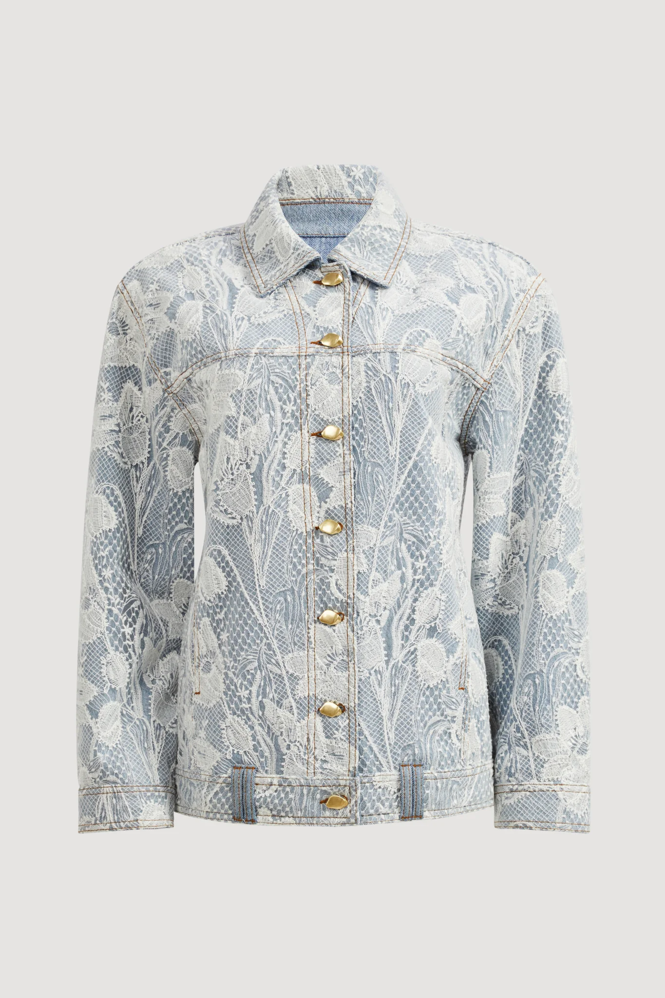 Blossom Lace Denim Jacket - Image 2
