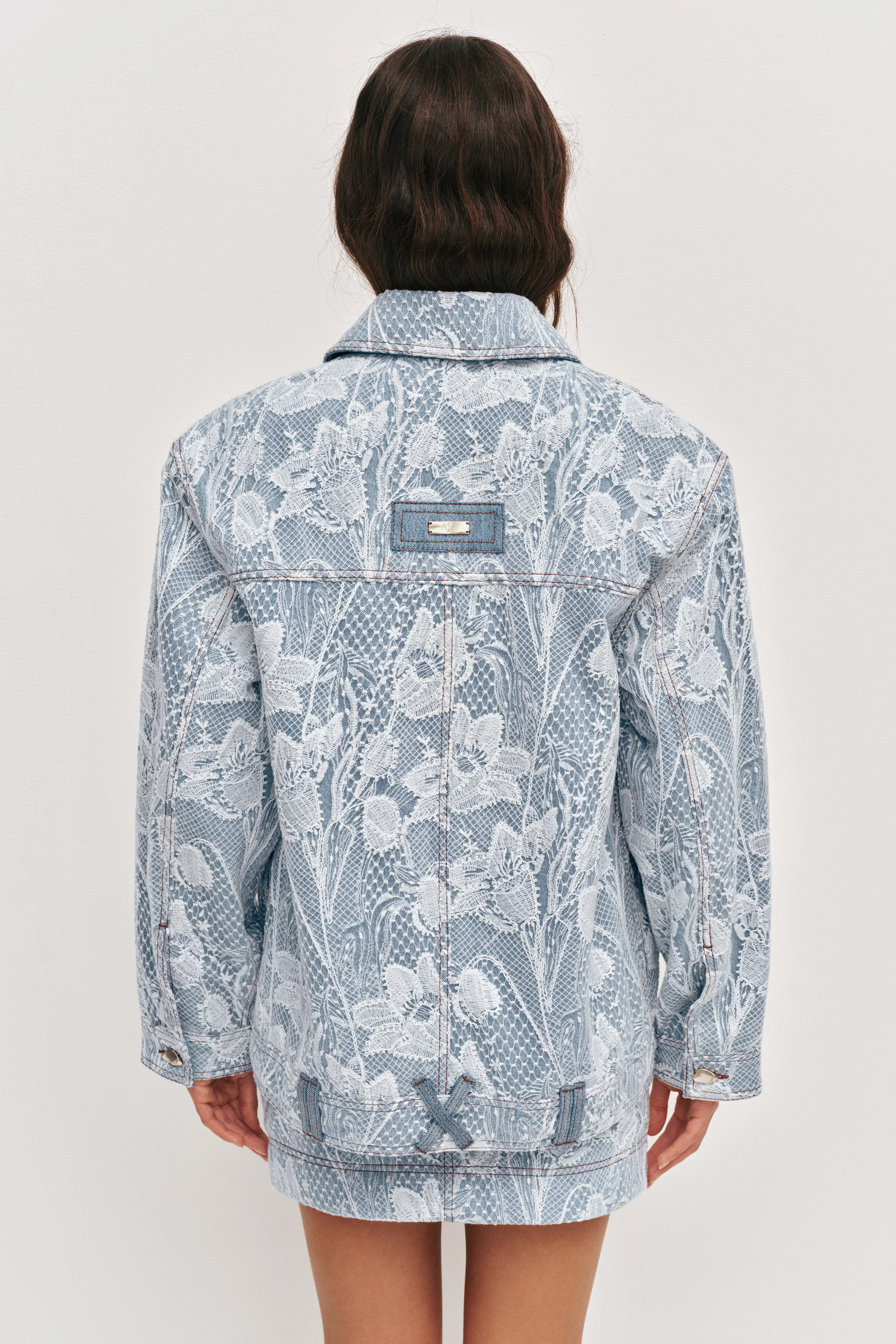 Blossom Lace Denim Jacket - Image 5