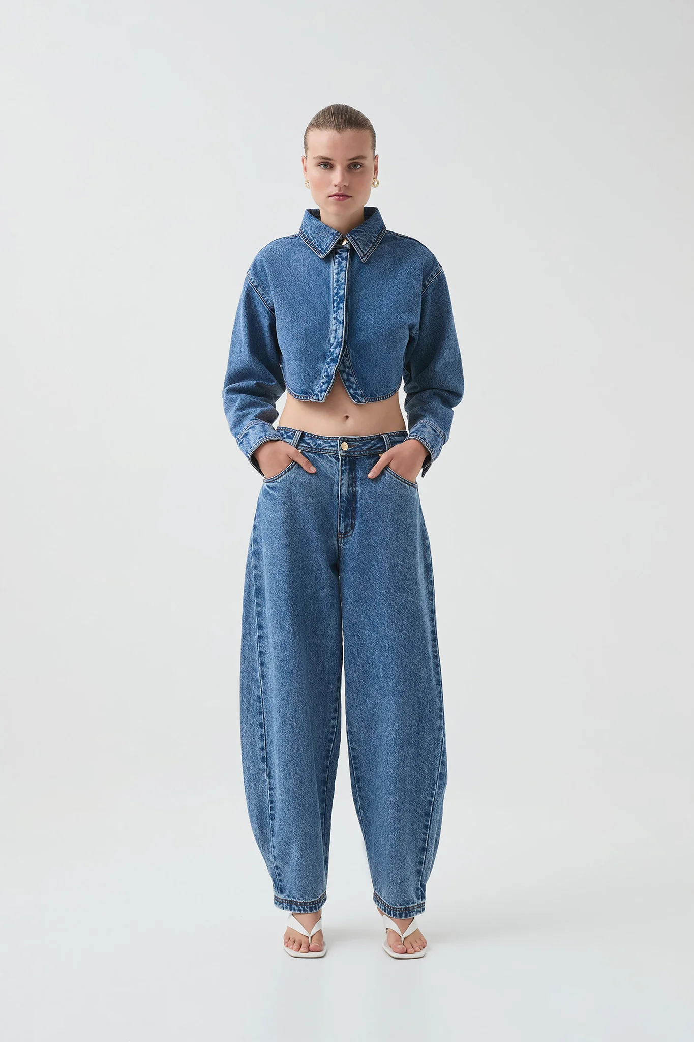 Blues Denim Barrel Jeans - Image 4