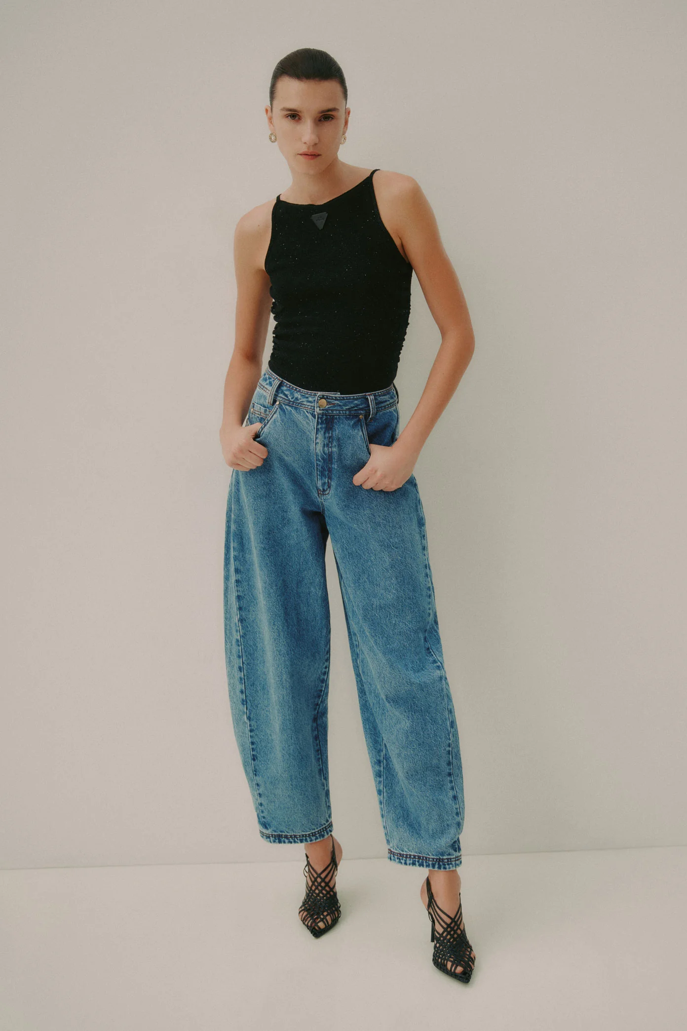 Blues Denim Barrel Jeans - Image 8