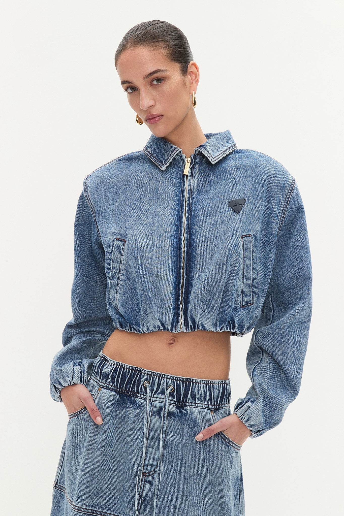 Blues Denim Cargo Bomber - Image 3