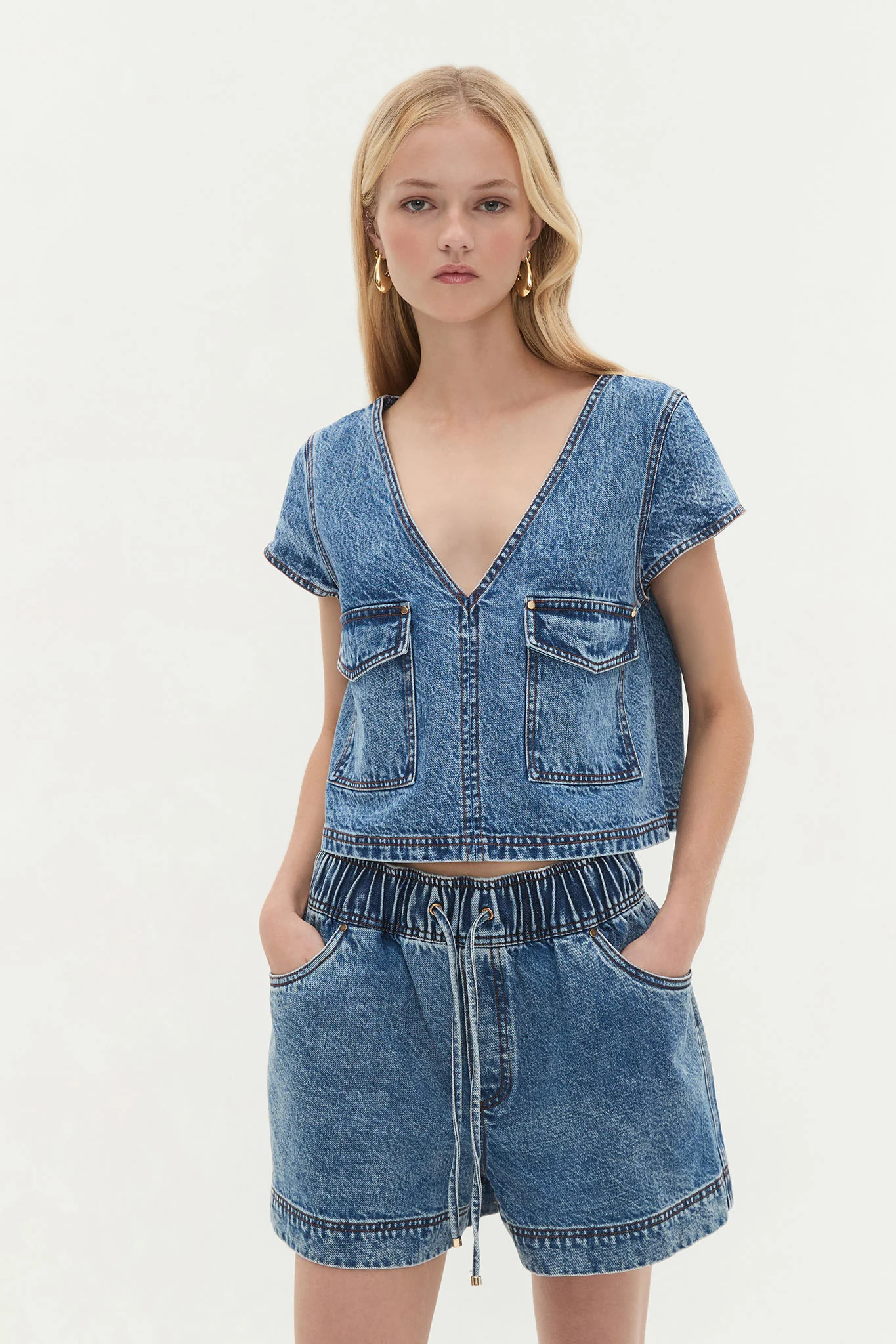 Blues Denim Cargo Top - Image 4