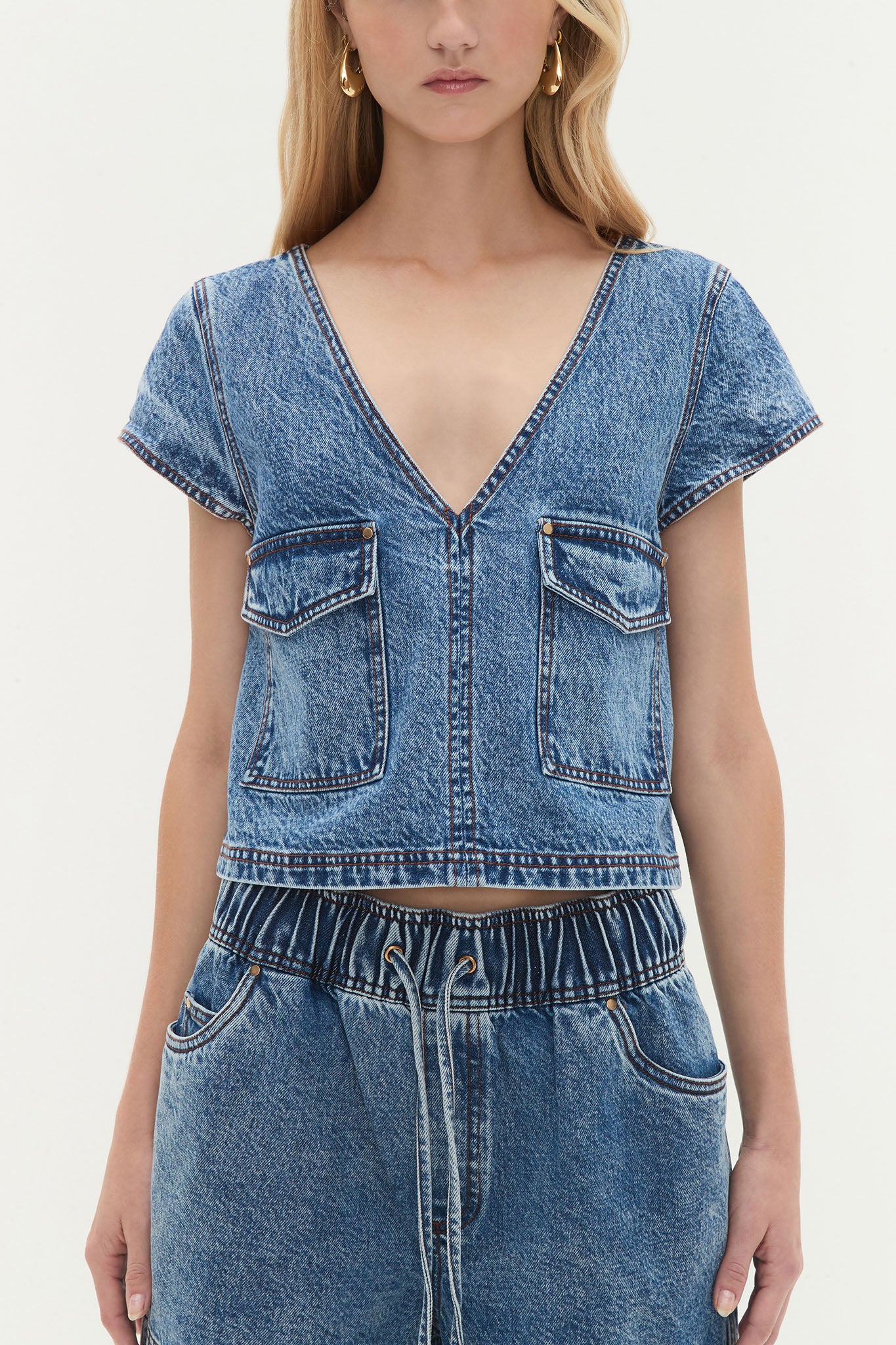 Blues Denim Cargo Top - Image 5