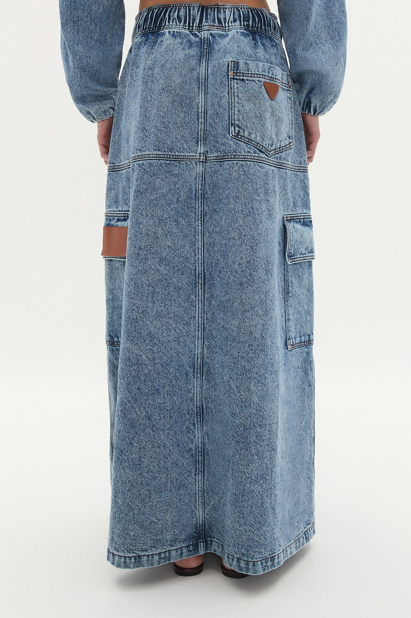 Blues Denim Maxi Skirt - Image 7
