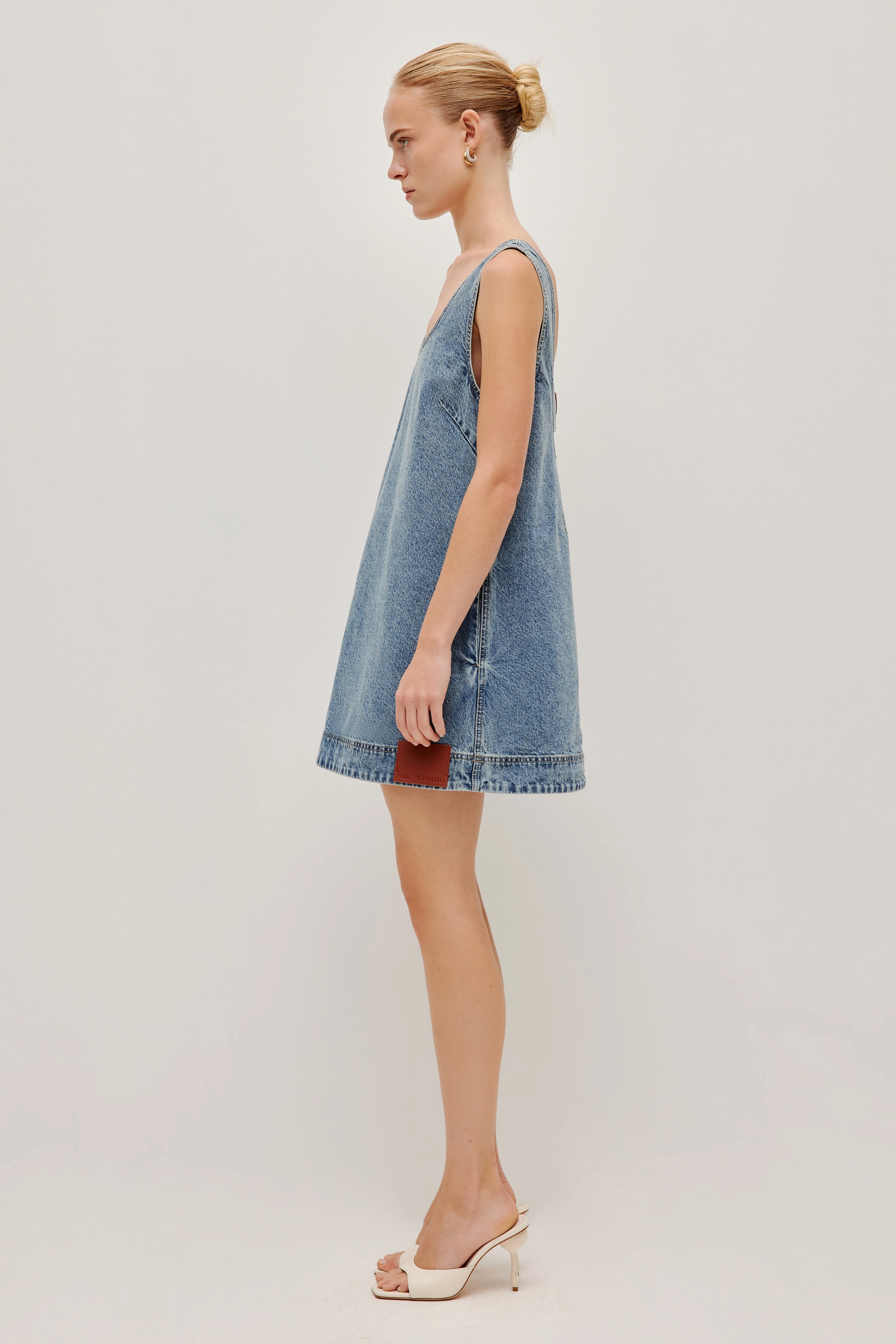 Blues Denim Mini Dress - Image 13