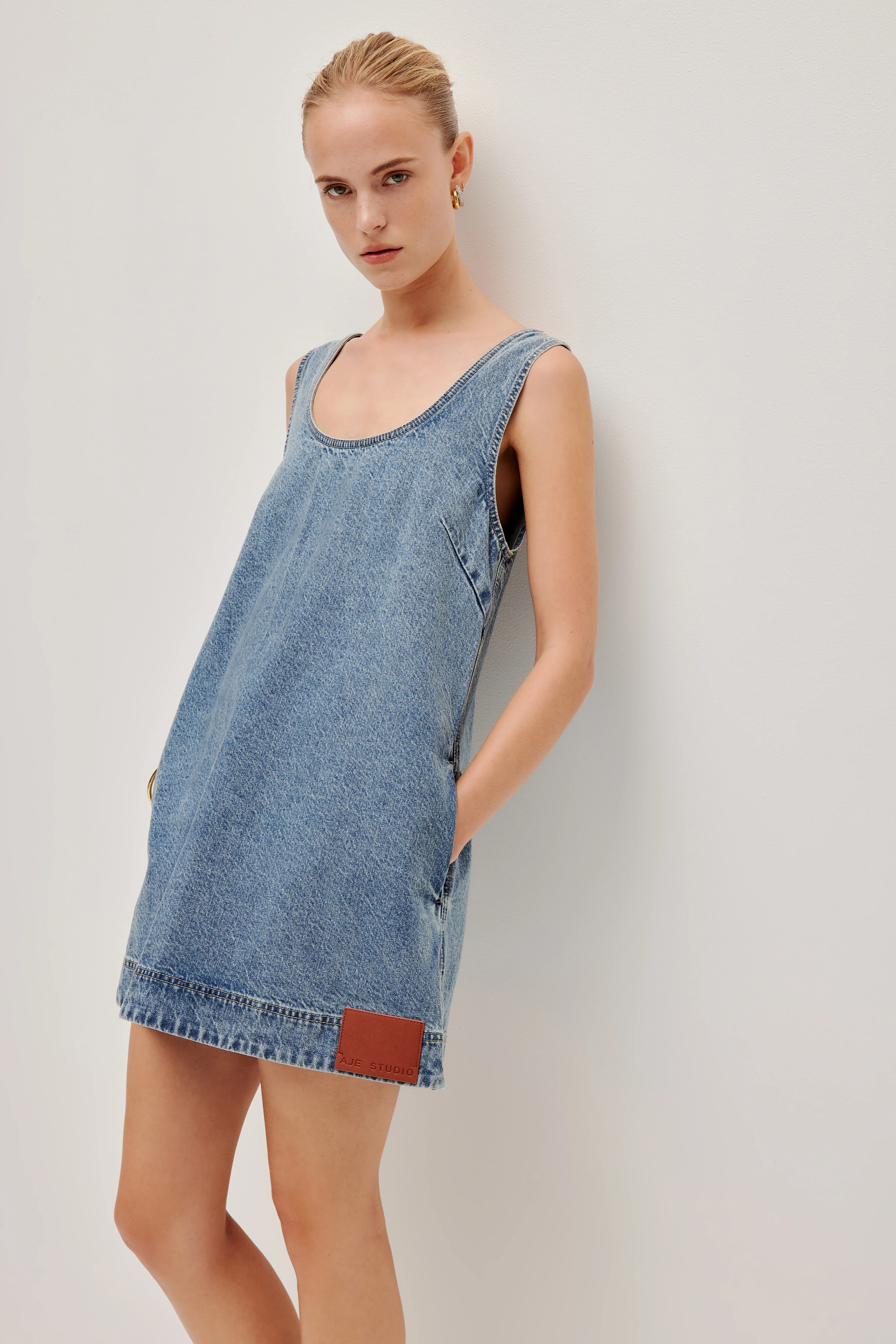 Blues Denim Mini Dress - Image 8
