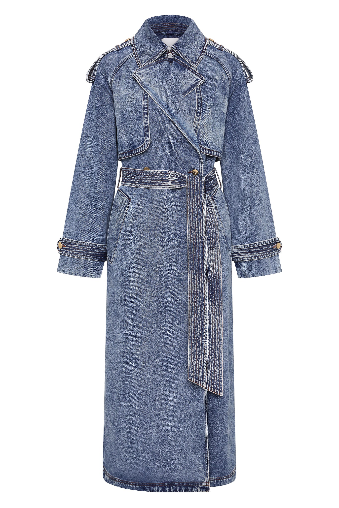 Blues Denim Trench - Image 2