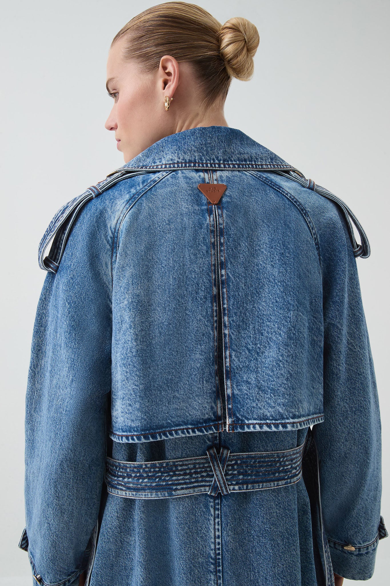 Blues Denim Trench - Image 8