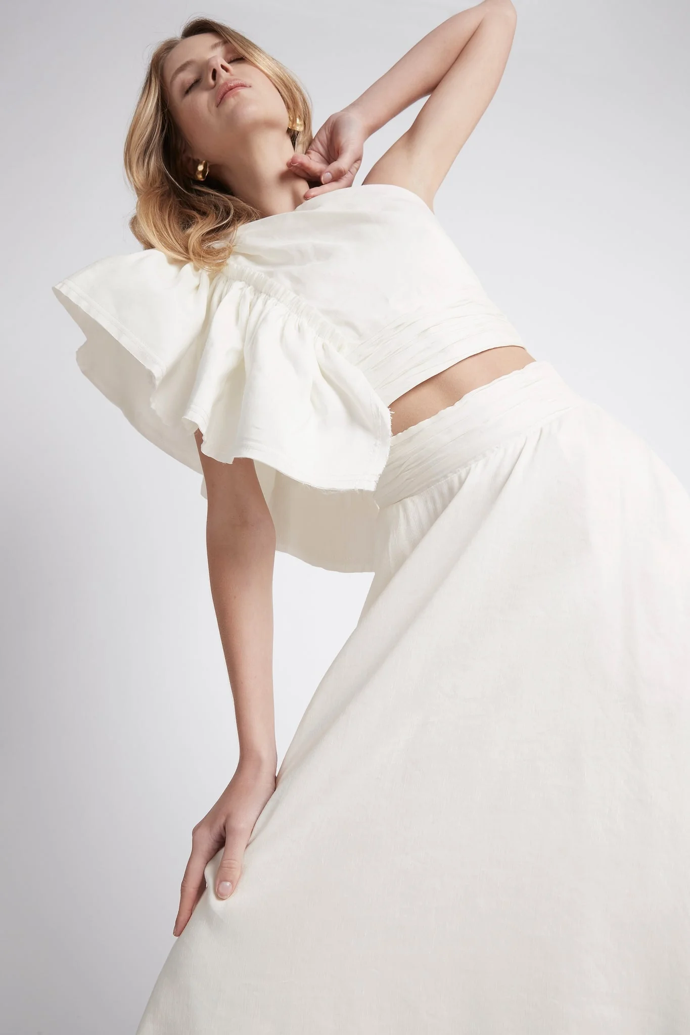 Bonjour Ruched Waist Midi Skirt - Image 4