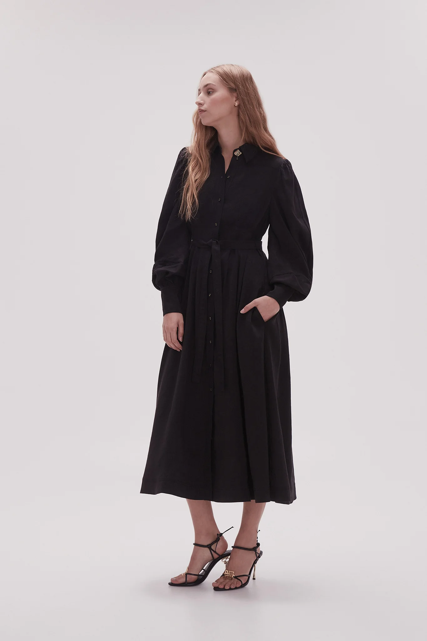 Bonnie Knot Sleeve Midi Dress - Image 3