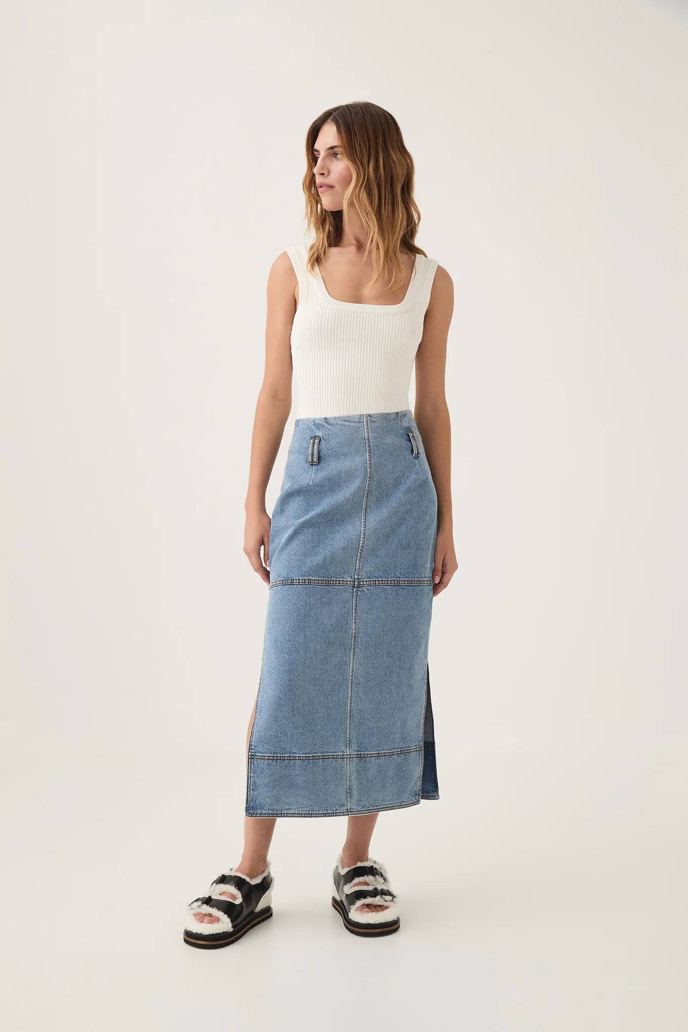 Bronte Scoop Neck Rib Tank - Image 3