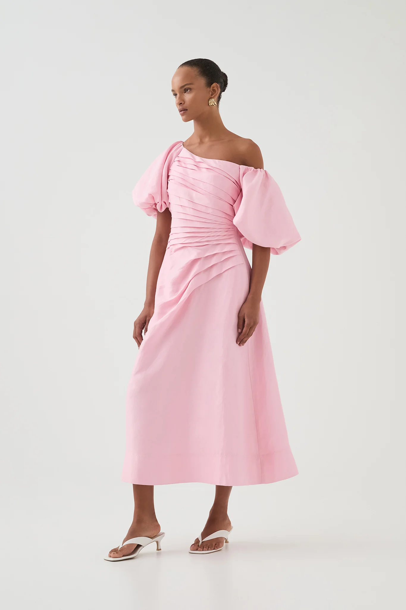 Cadence Ruched Midi Dress - Image 3