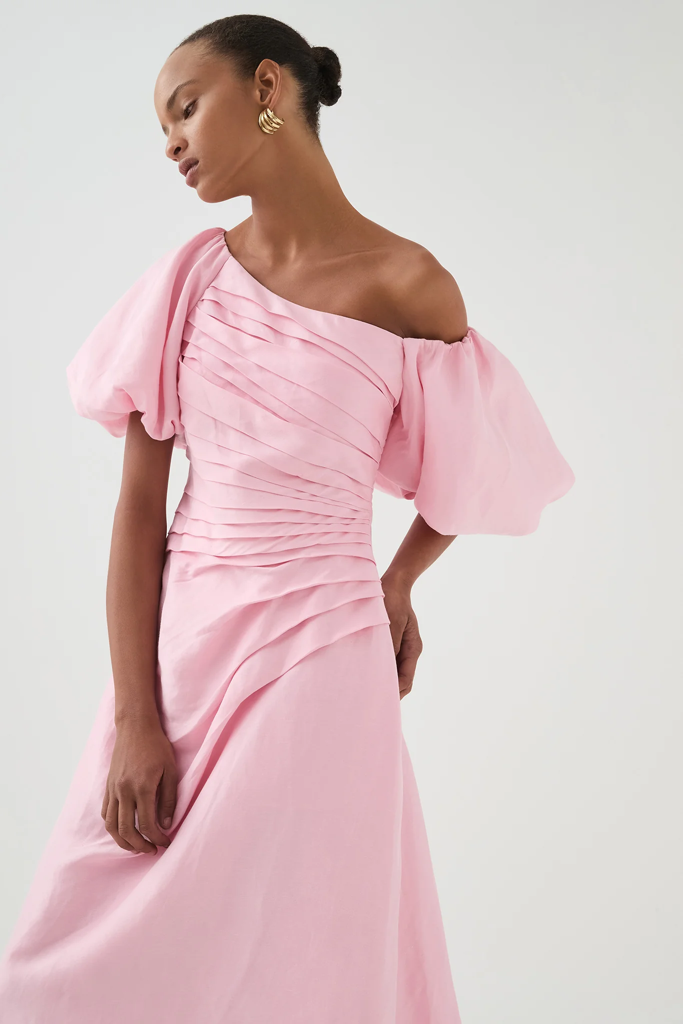 Cadence Ruched Midi Dress - Image 4