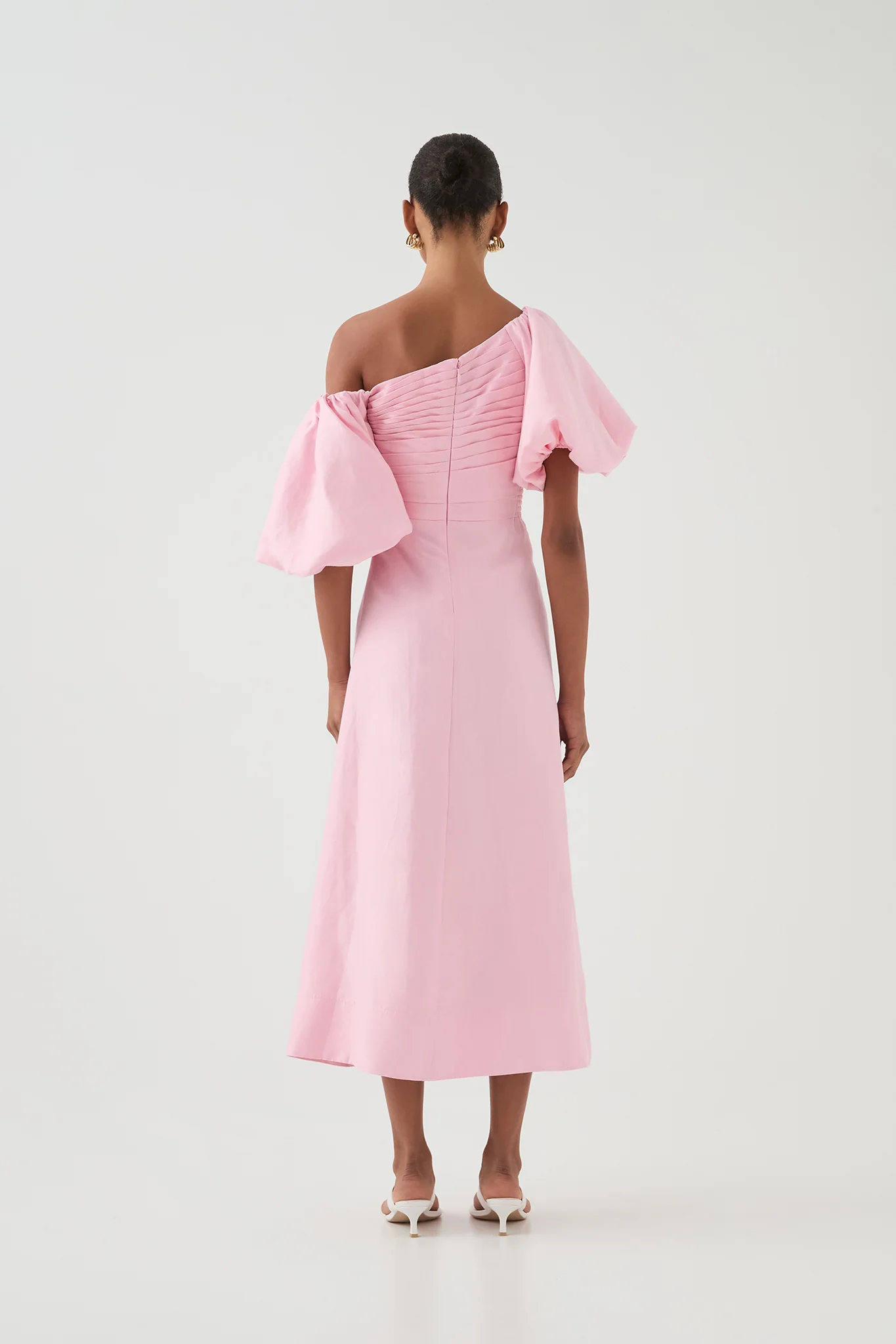 Cadence Ruched Midi Dress - Image 6