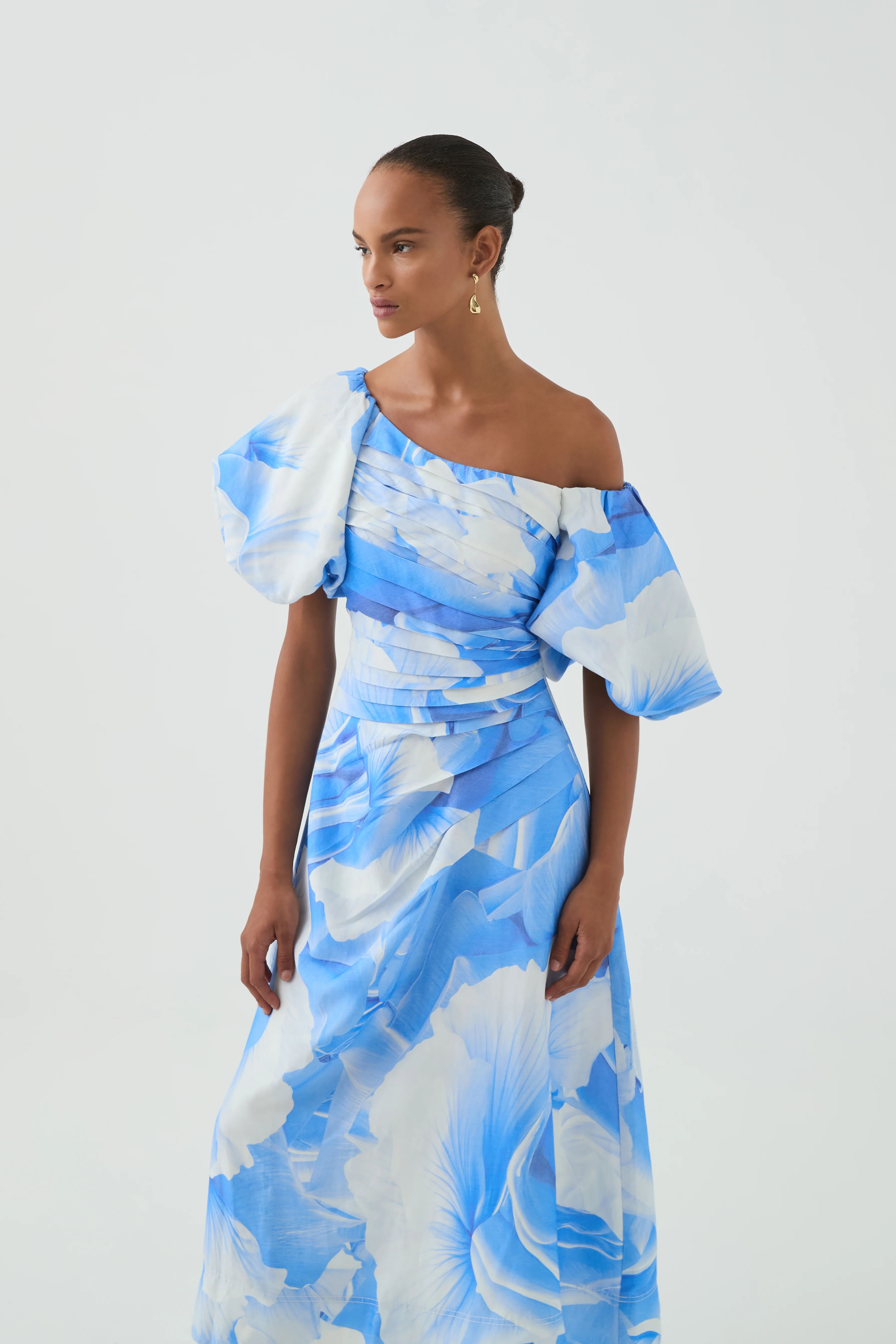 Cadence Ruched Midi Dress - Image 3