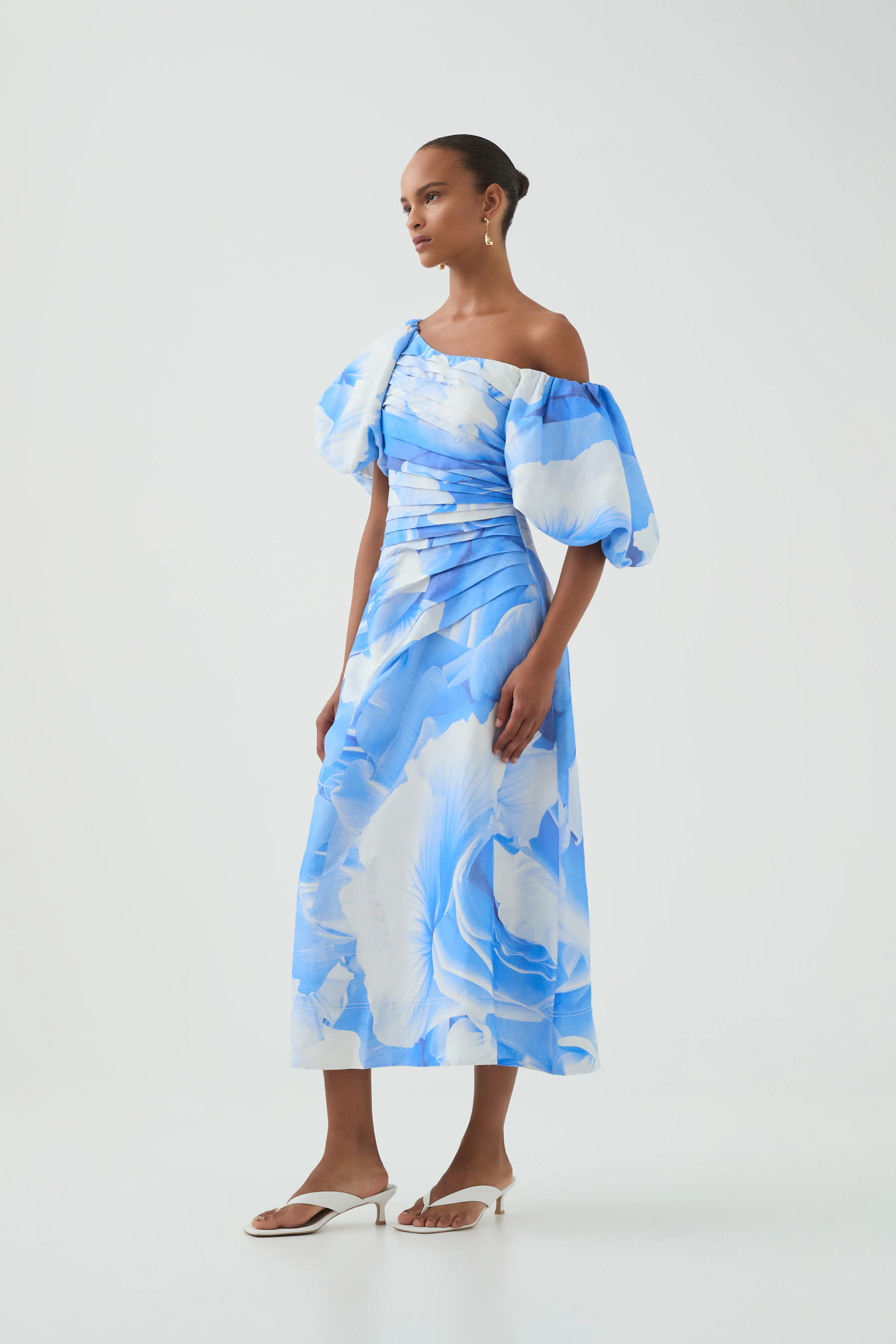 Cadence Ruched Midi Dress - Image 6