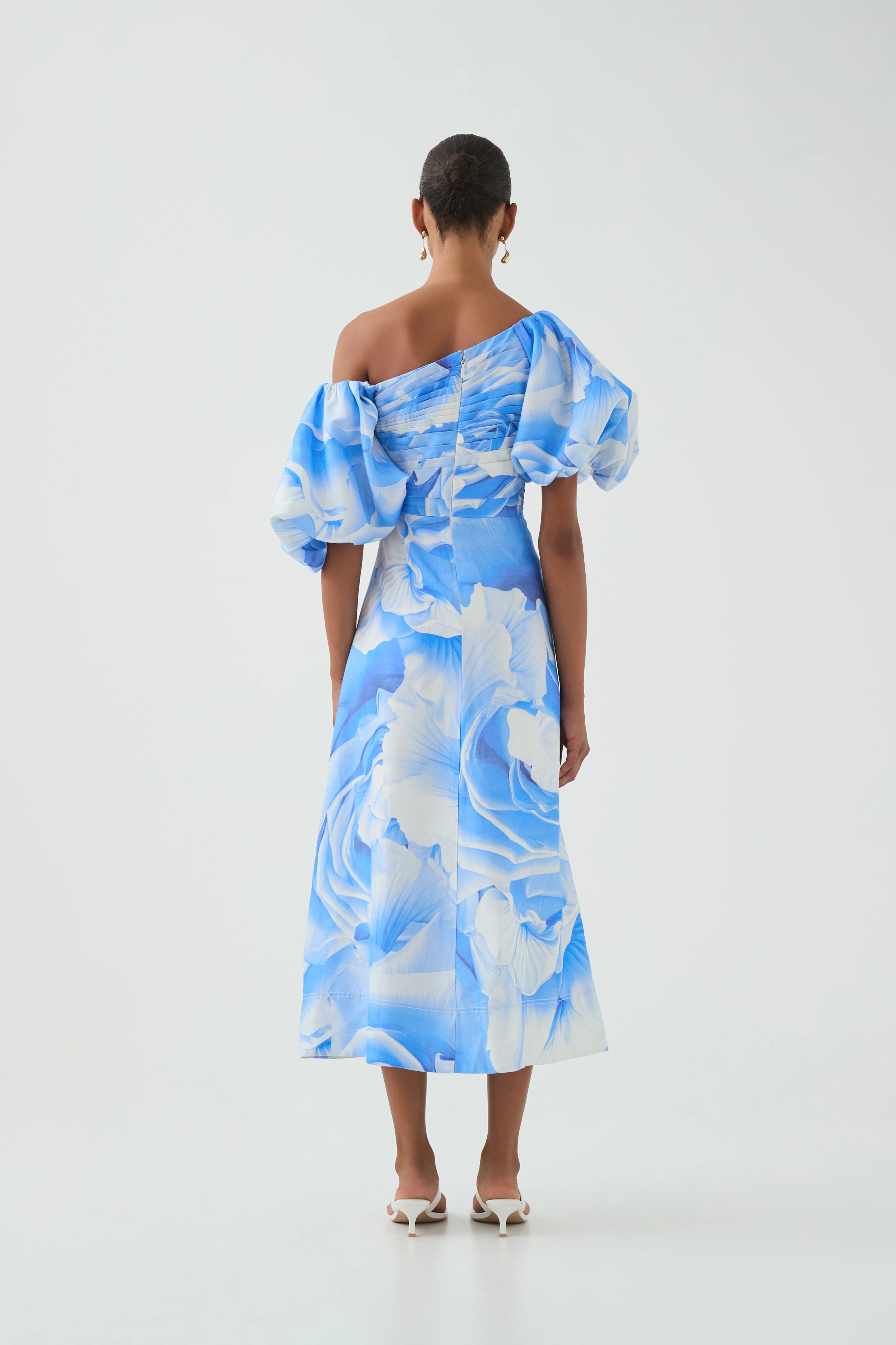 Cadence Ruched Midi Dress - Image 7