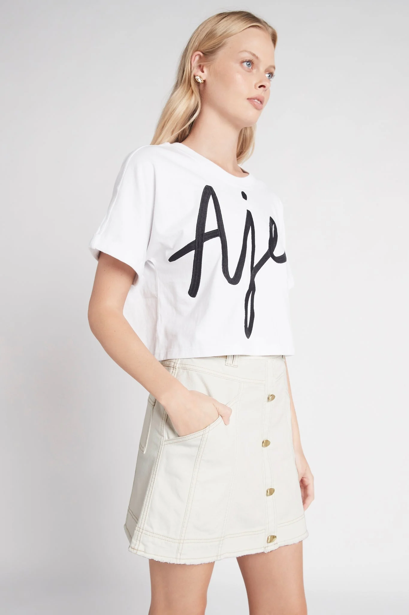 Camellia Denim Mini Skirt - Image 6