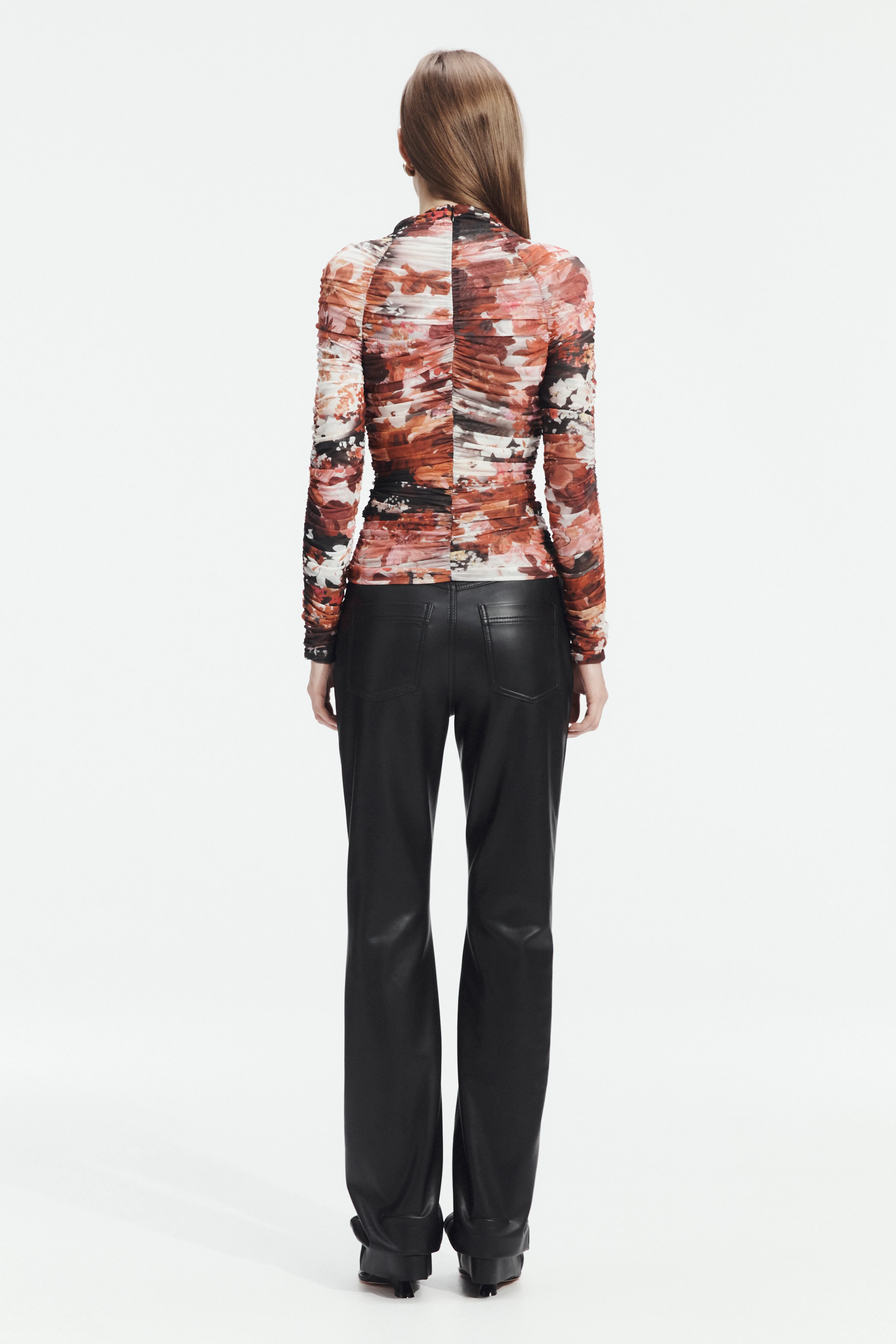 Carline Gathered Mesh Top - Image 5