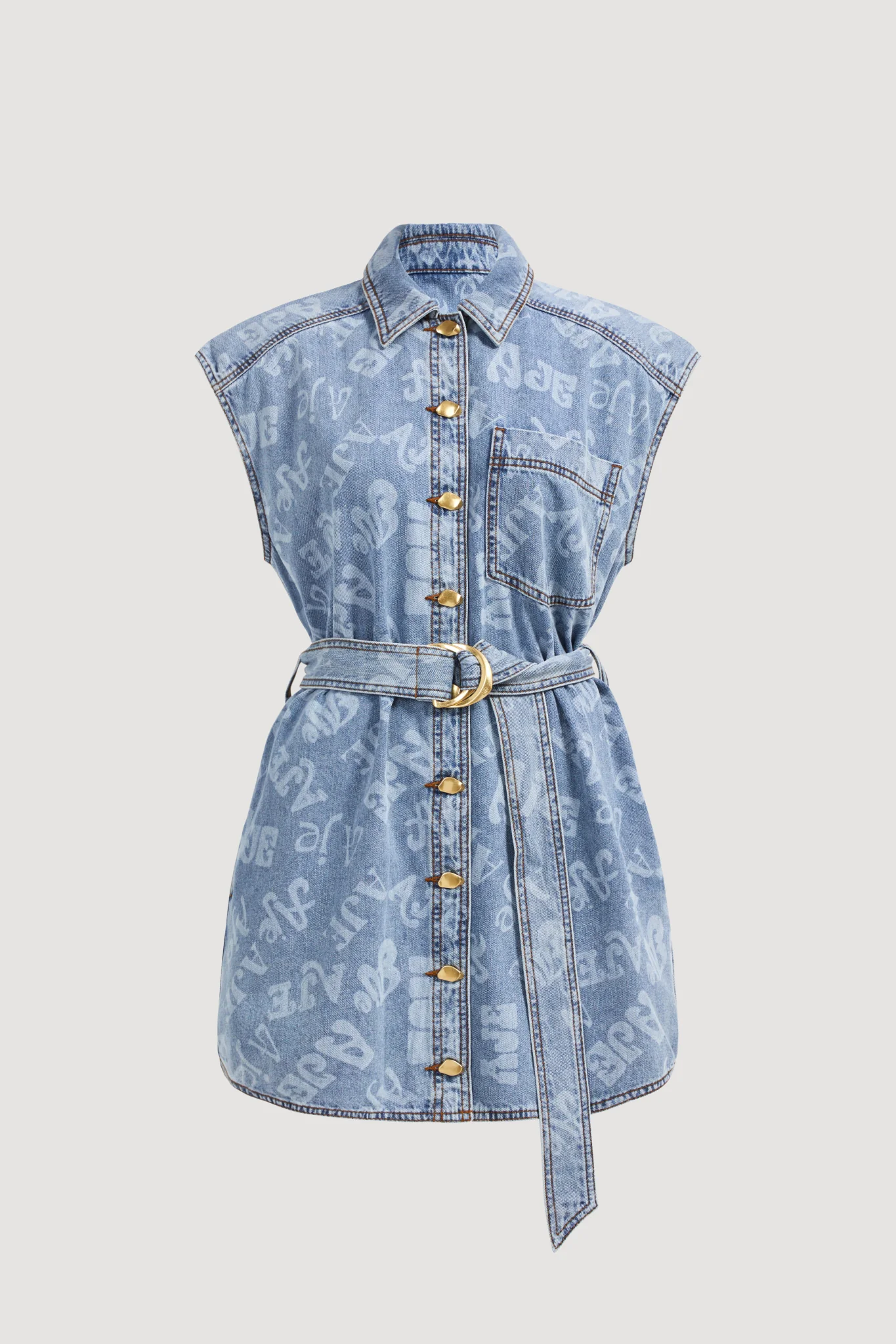 Cary Denim Mini Dress - Image 2