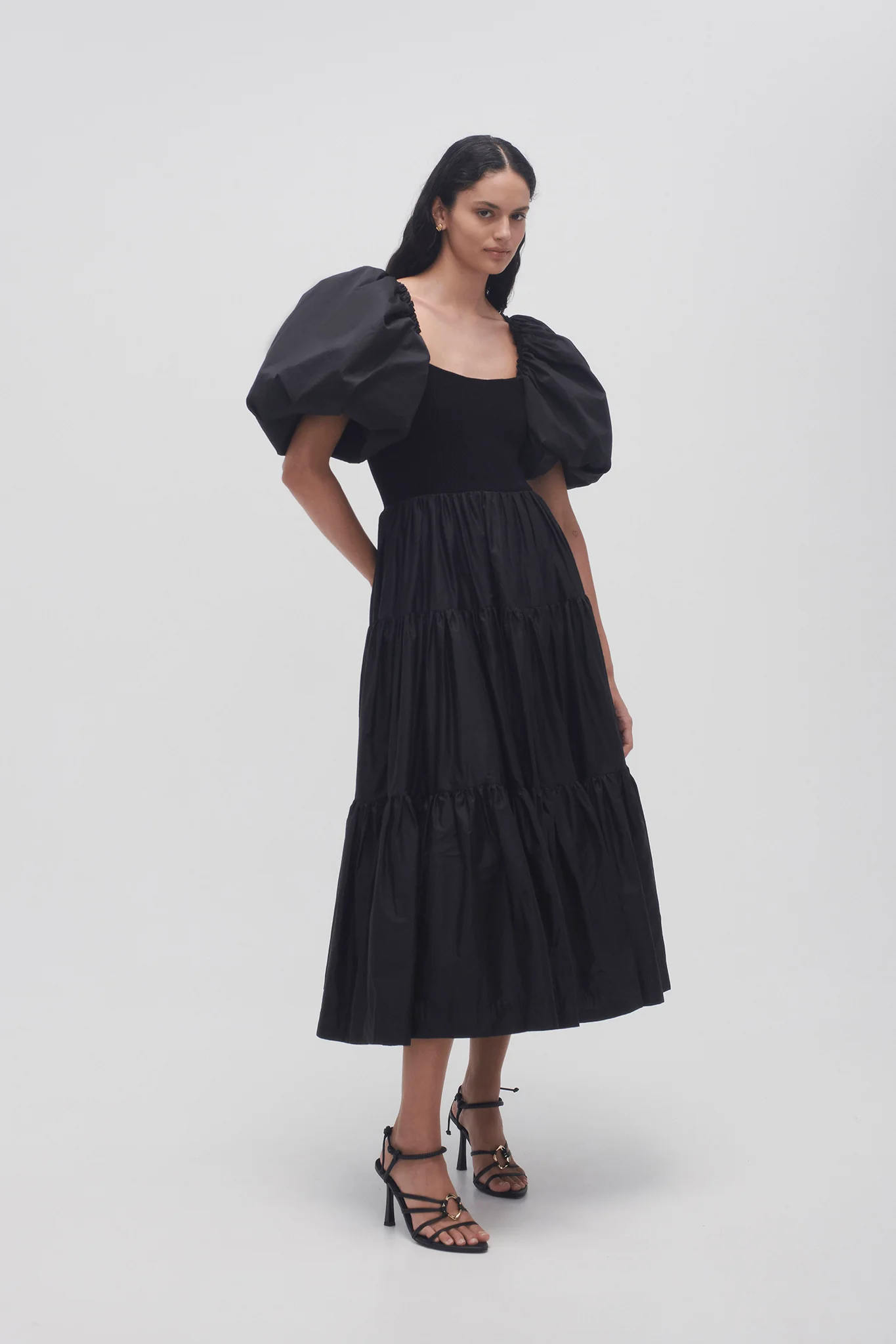 Casa Puff Sleeve Midi Dress - Image 3