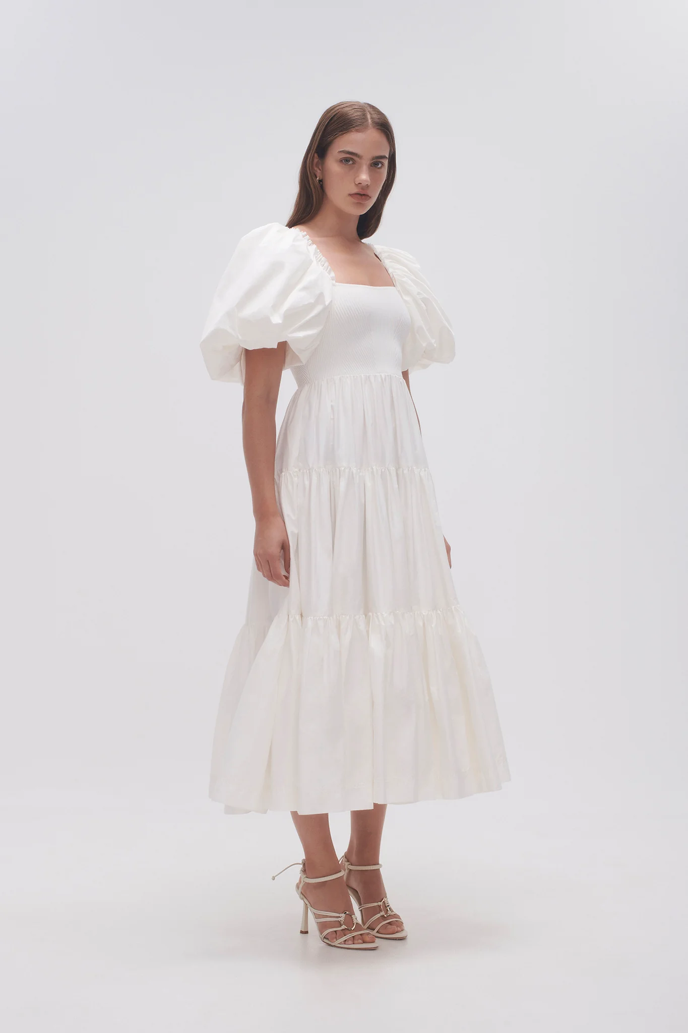 Casa Puff Sleeve Midi Dress - Image 3