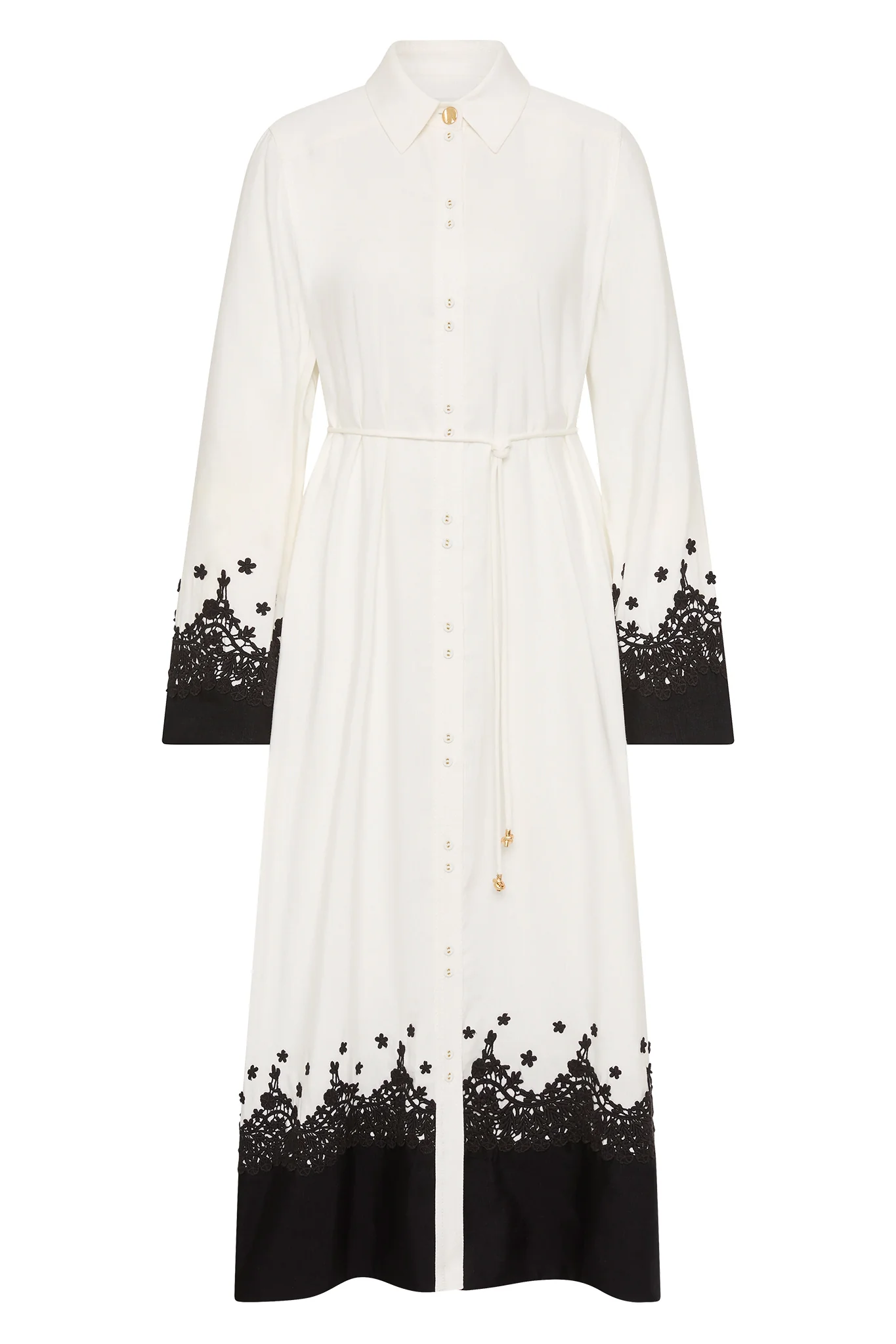 Charmer Lace Trim Midi Dress - Image 2