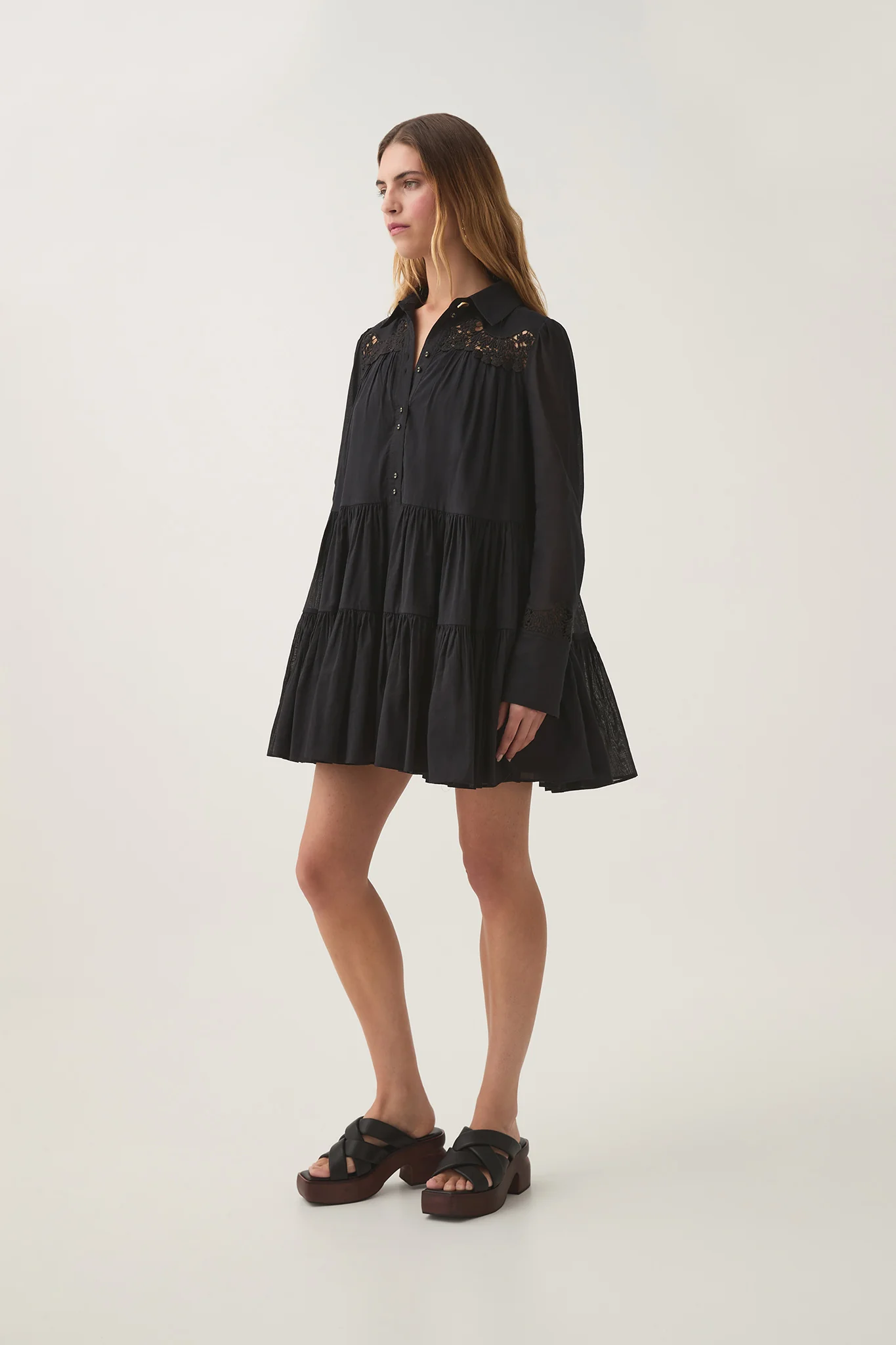 Charmer Lace Trim Mini Dress - Image 4