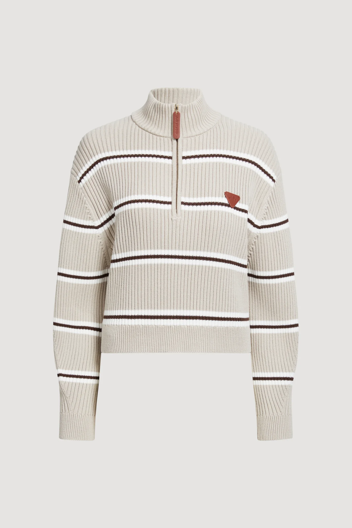 Clara 1/4 Zip Stripe Jumper - Image 2