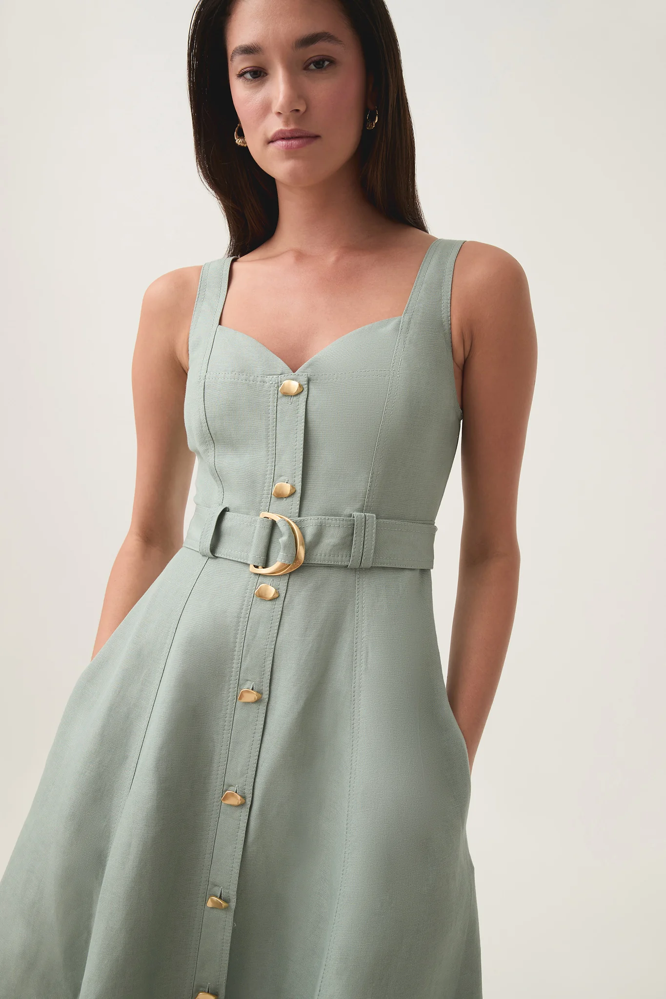 Clay Belted Midi Dress - Image 3