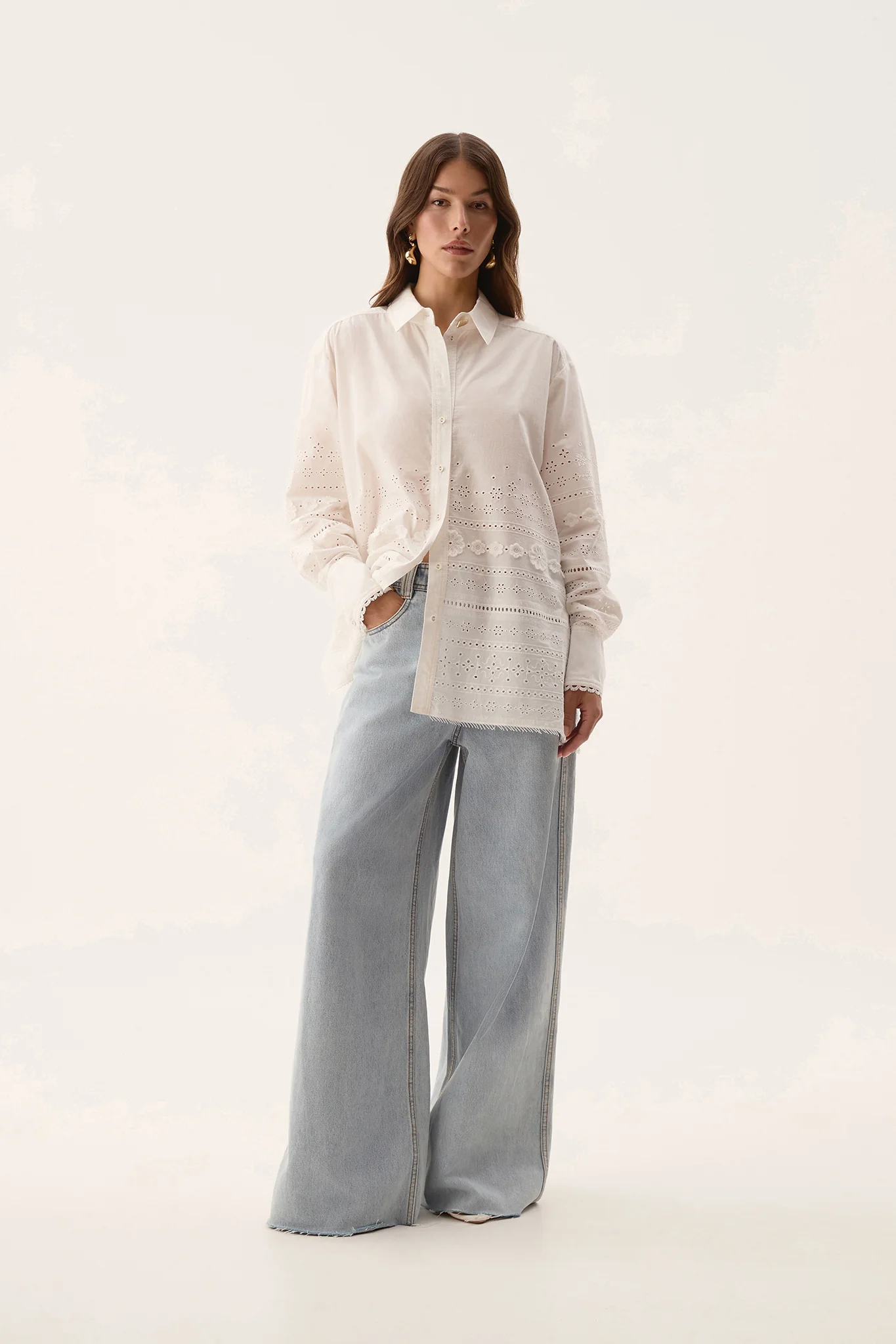 Cloud Embroidered Shirt - Image 3